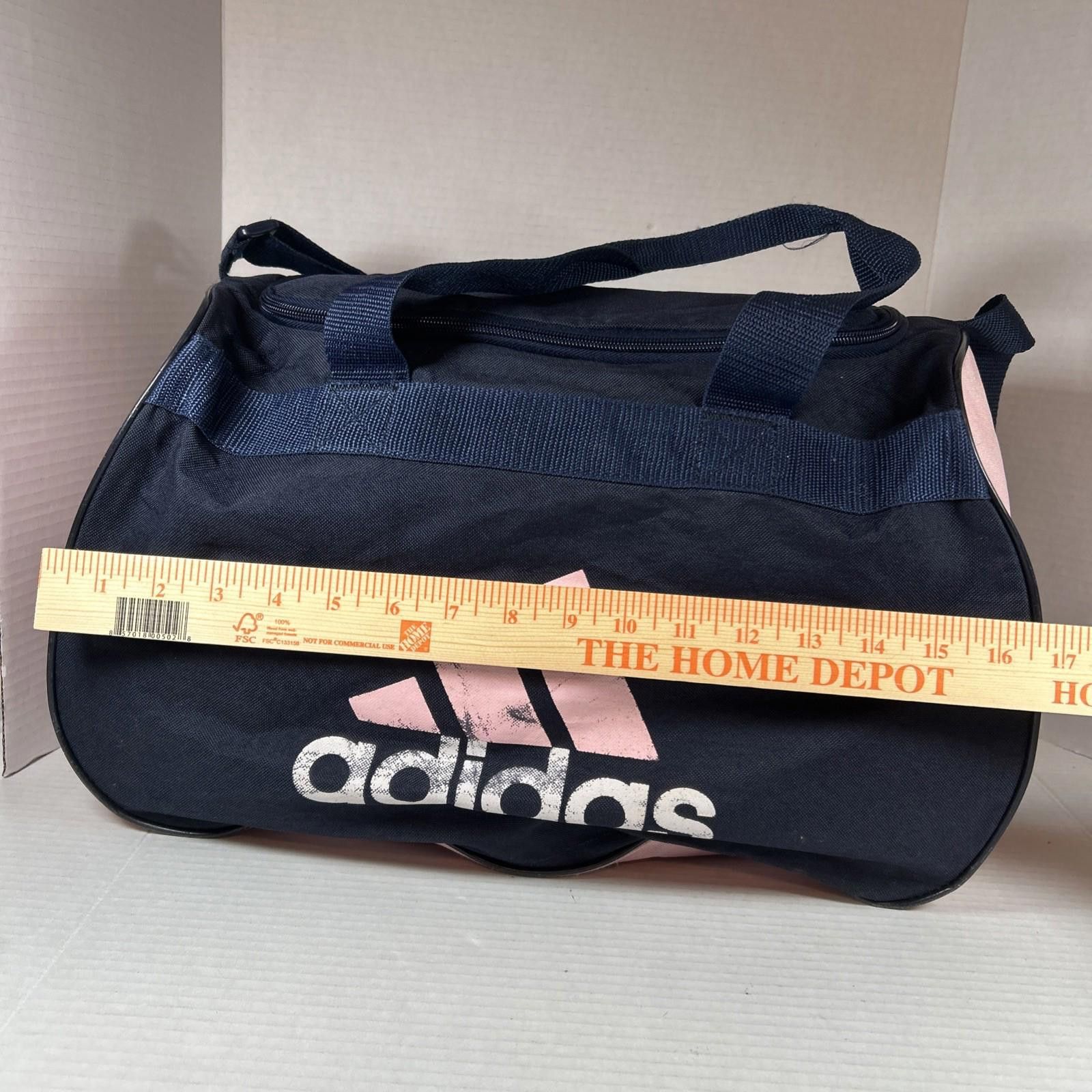 Adidas ADIDAS Defender Duffel Bag Blue Pink Fonts Gym Travel Size ONE SIZE - 8 Thumbnail