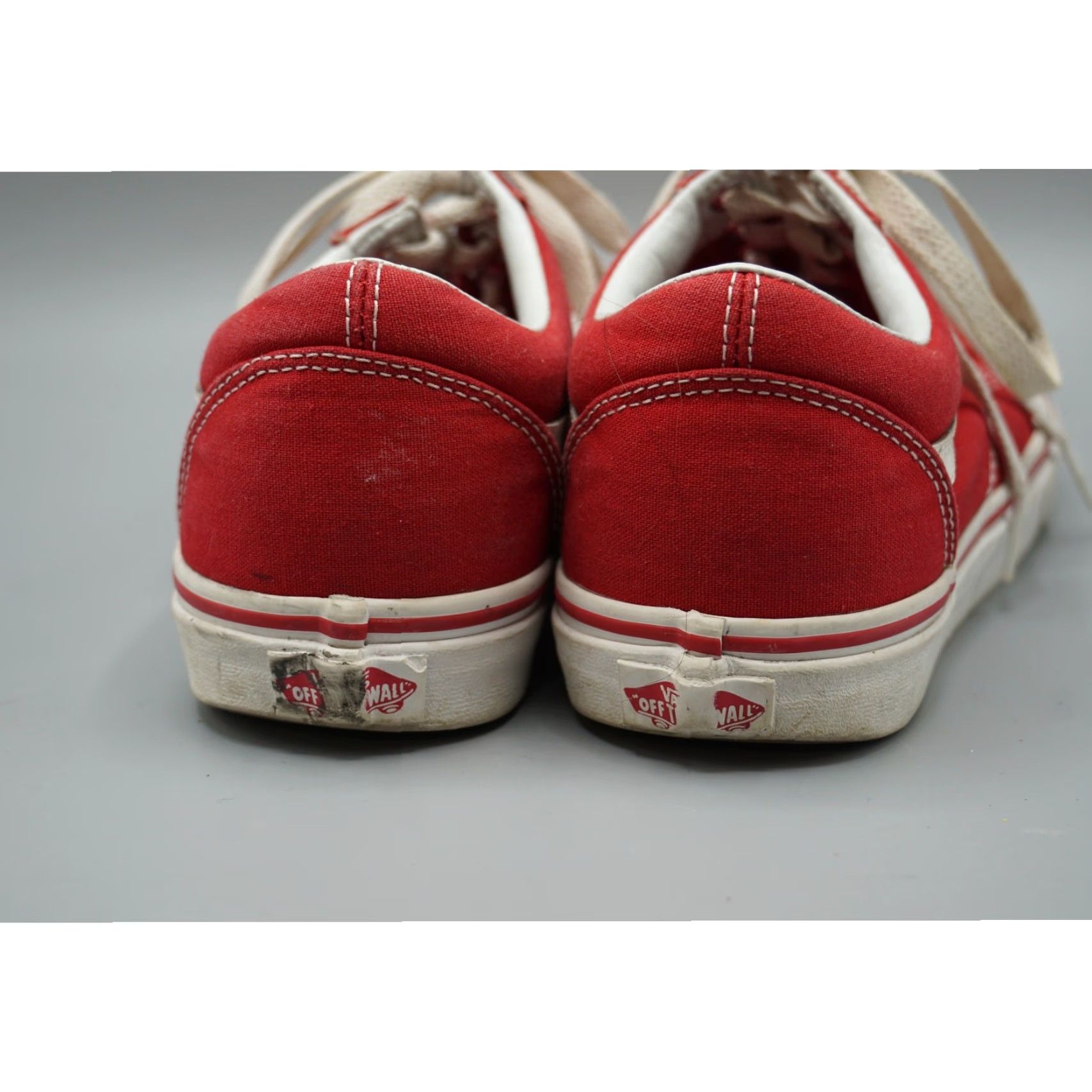 Vans VANS Sneakers Men 7.5 Off The Wall Old Skool Red Canvas White Red Size US 8 / IT 38 - 4 Thumbnail