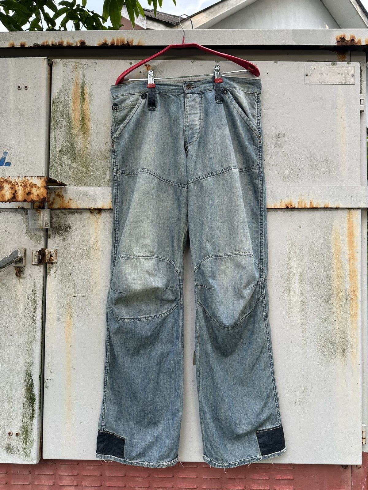 Vintage 👹Vintage G-Star Distressed Baggy Jeans Size US 32 / EU 48 - 3 Thumbnail