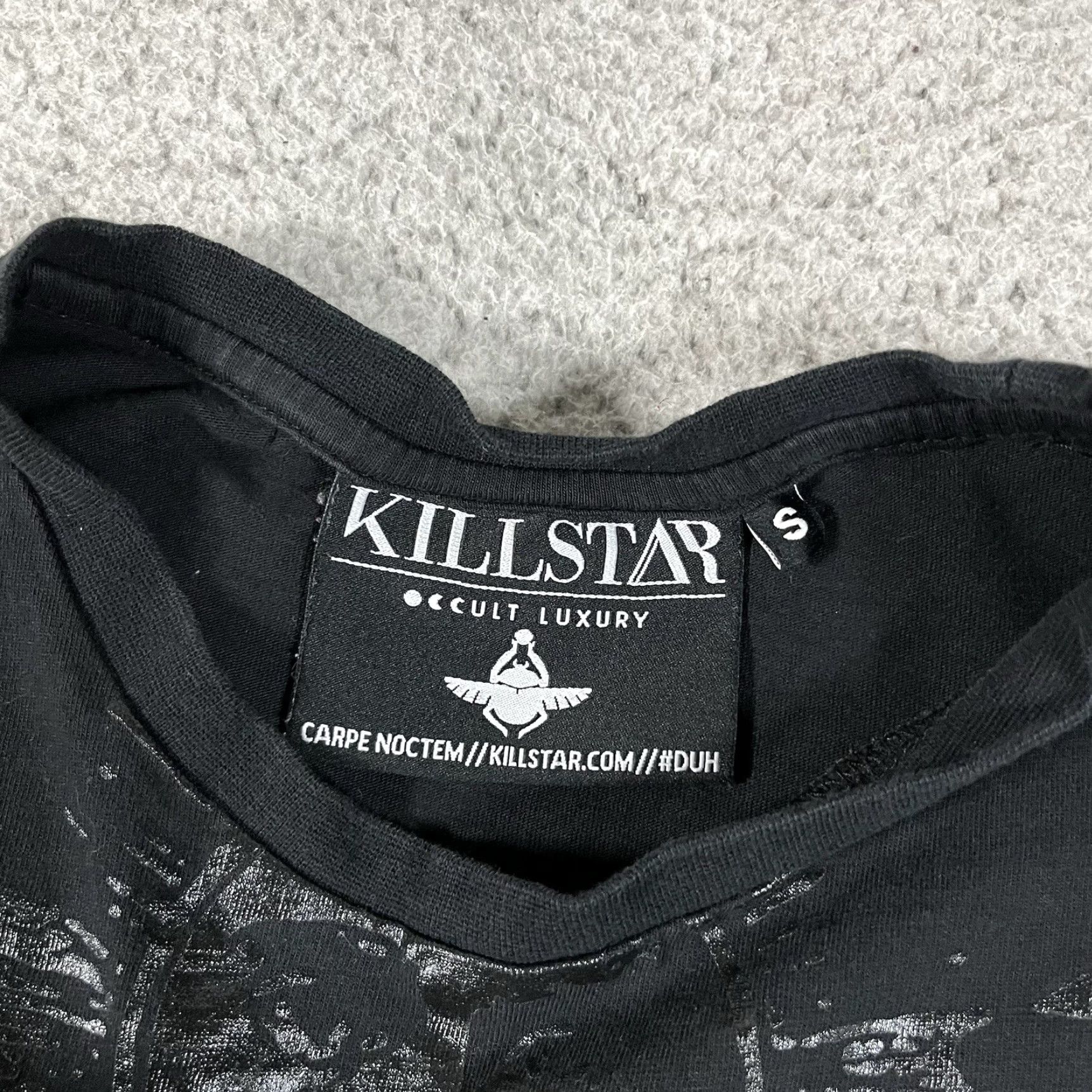 Killstar KILLSTAR Shirt Womens Small Black Graphic Short Sleeve Alt Goth Grunge Punk Size S / US 4 / IT 40 - 2 Thumbnail