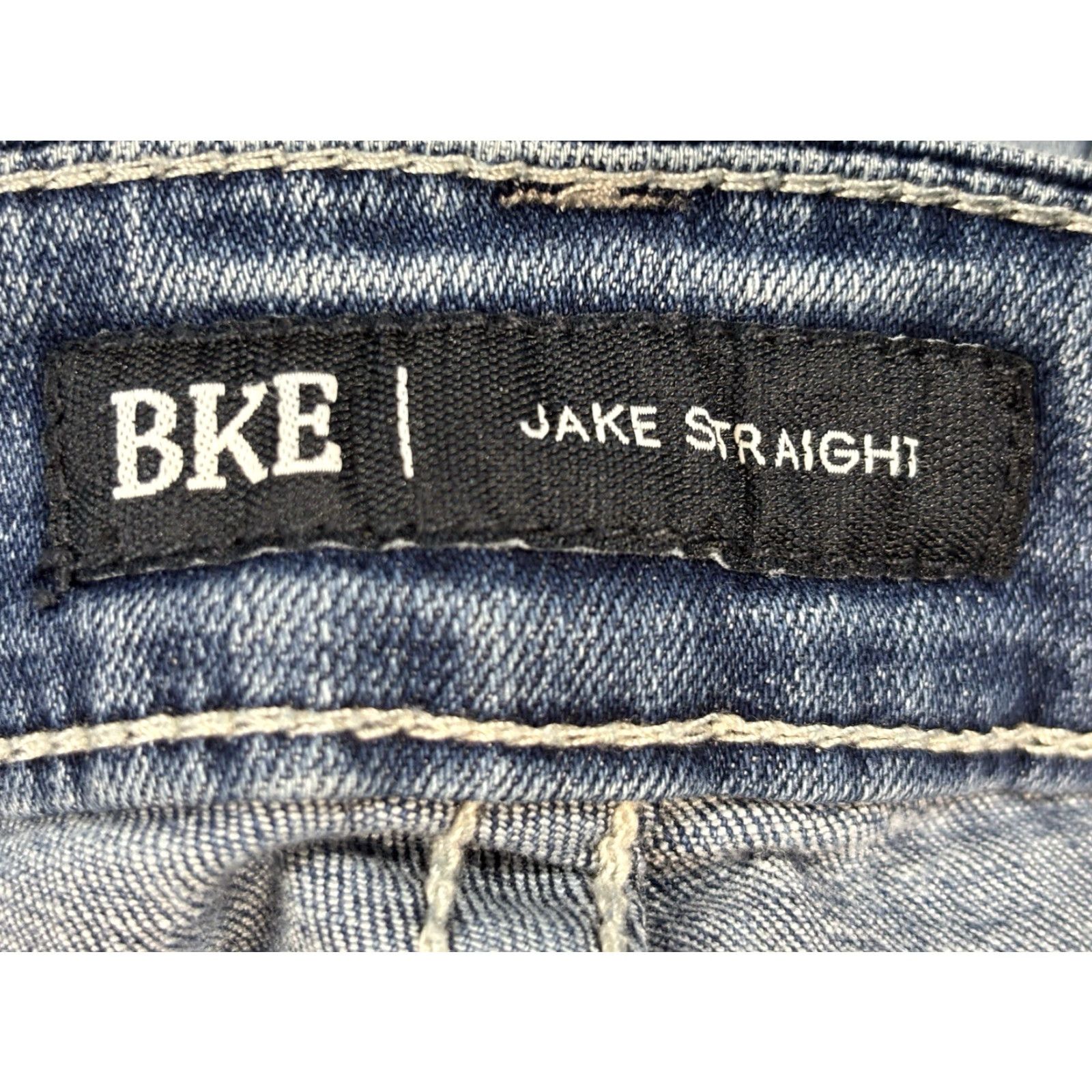 BKE BKE Jake Straight Fit Jeans Medium Wash Western Style 30x32 30x31 Whiskering Mens Jeans Regular Denim Cotton Blend 5-Pocket Design Size US 30 / EU 46 - 5 Thumbnail