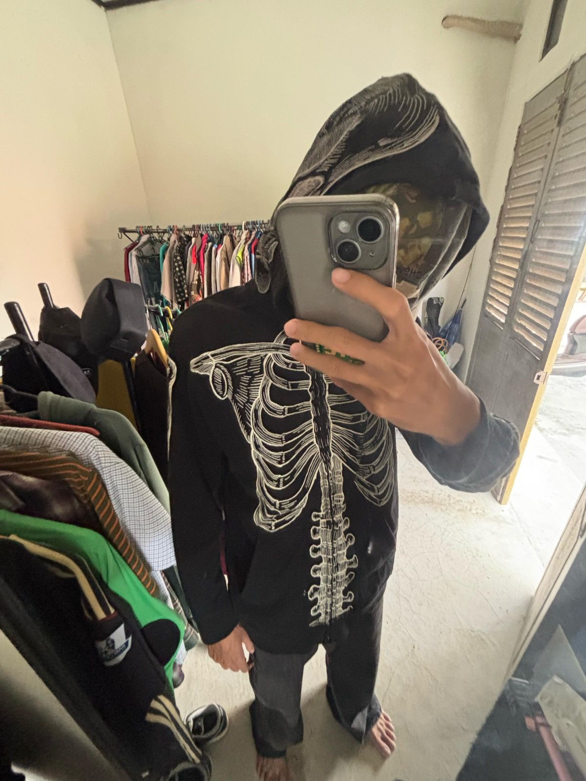 If Six Was Nine × Japanese Brand × Le Grande Bleu (L.G.B.) Gapkids Halloween Skeleton Punk Style Hoodie Size US S / EU 44-46 / 1 - 4 Thumbnail
