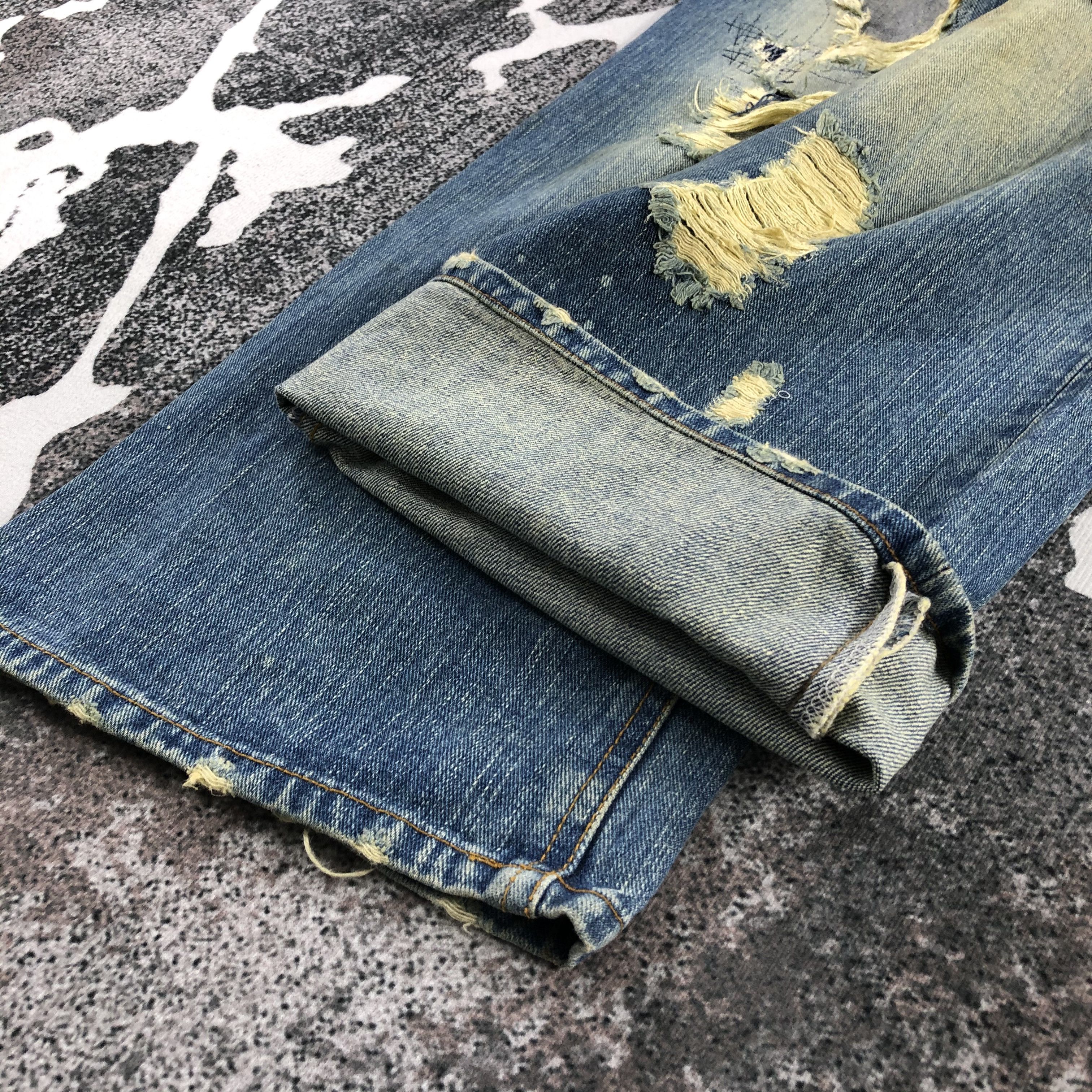 Japanese Brand Exhibitionist Jeans Distressed Denim KJ815 Size US 34 / EU 50 - 6 Thumbnail