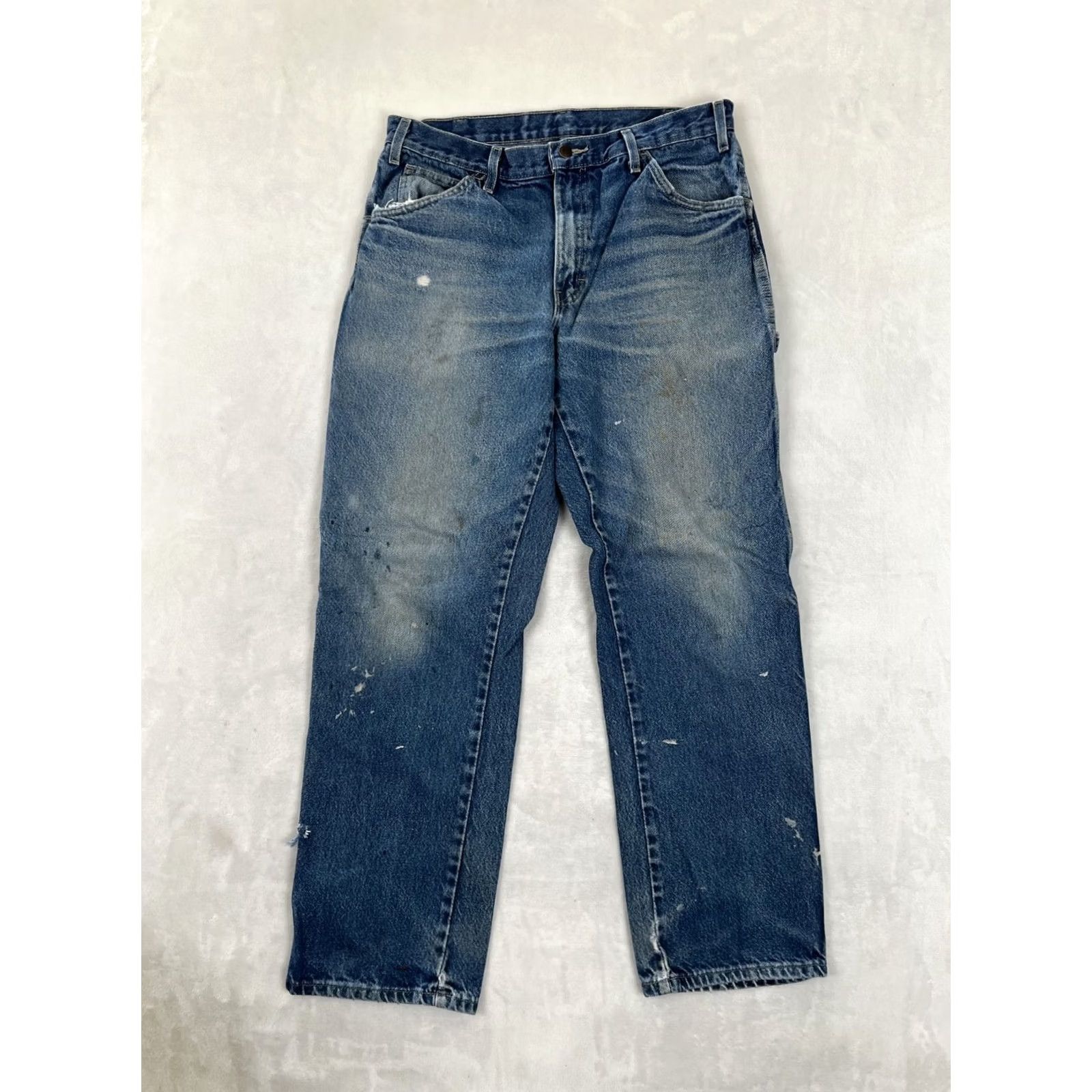 Dickies VINTAGE Dickies Carpenter Jeans Denim Workwear 32x30 Faded Distressed 874 Blue Jeans Mens Regular Straight Workwear 70s Grunge USA Dickies 874 Size US 36 / EU 52 - 2 Thumbnail