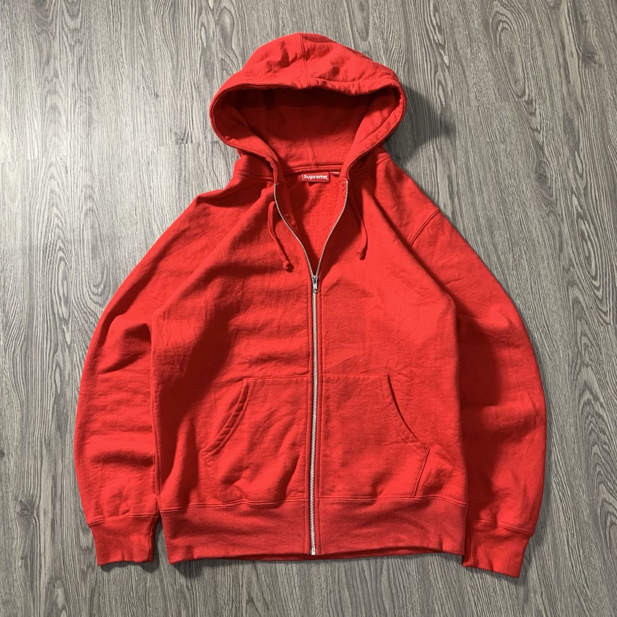 Supreme FW 16 Supreme Logo Zip Up Hoodie Red Size US L / EU 52-54 / 3 - 1 Thumbnail