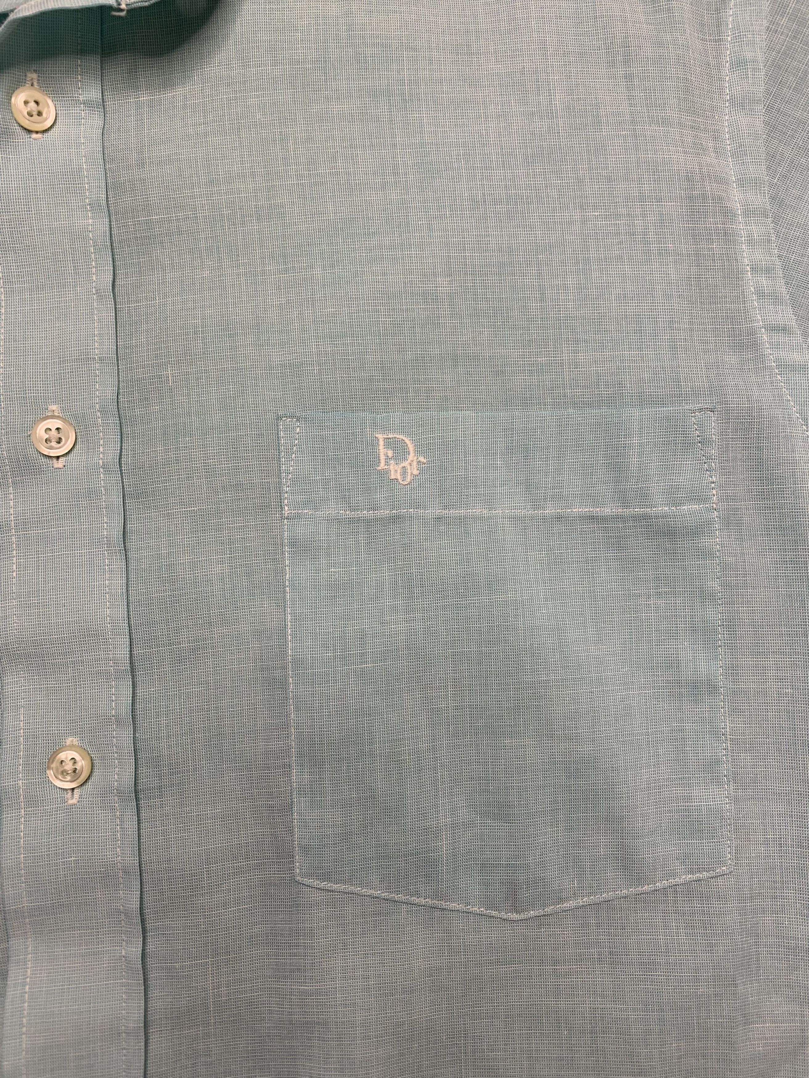 Christian Dior Monsieur Vintage Easter Blue Christian Dior Button Up Shirt Size US M / EU 48-50 / 2 - 3 Thumbnail