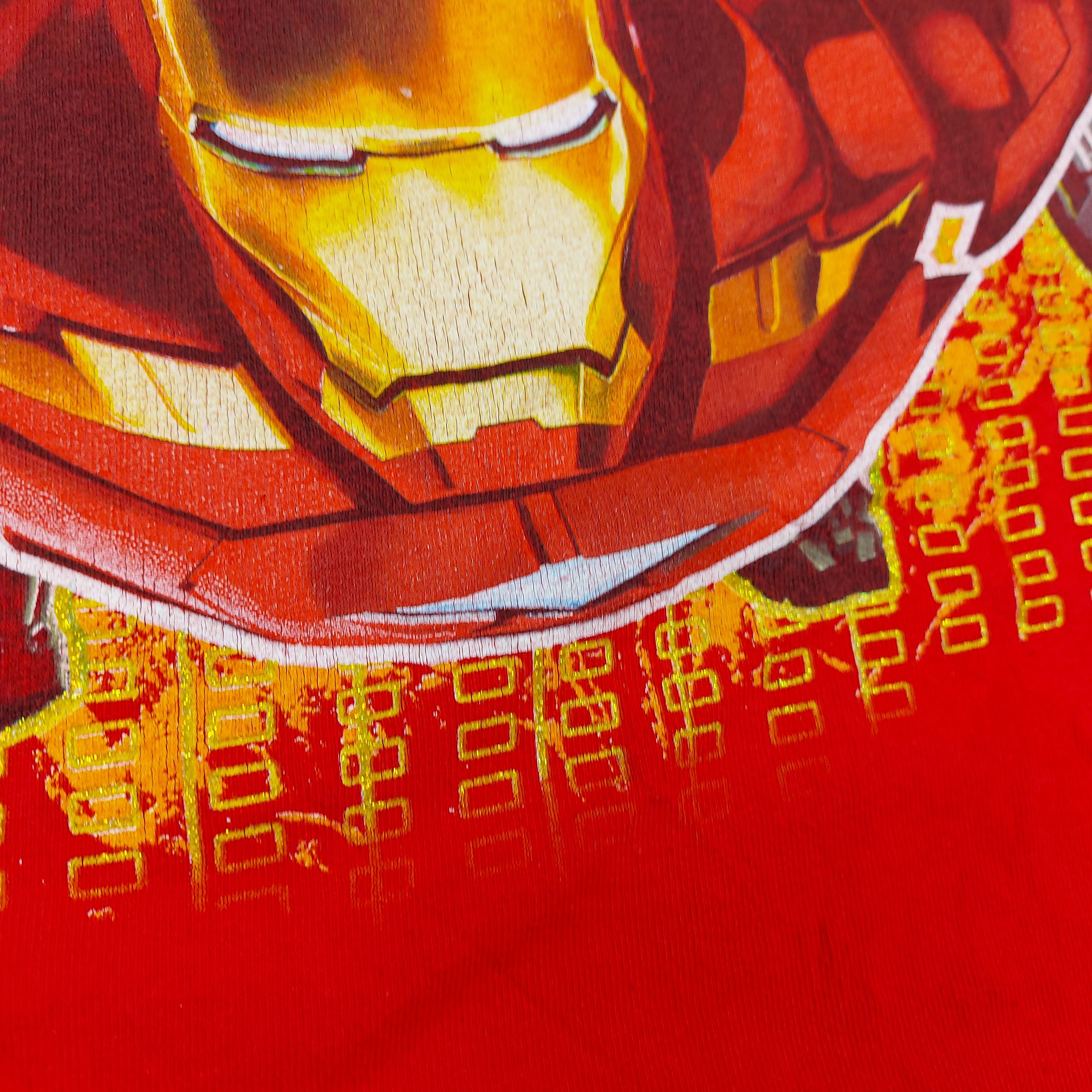 Marvel Comics Official 2010 Iron Man 2 Flim Movie Gold Glitter Marvel TEE Size US M / EU 48-50 / 2 - 5 Thumbnail