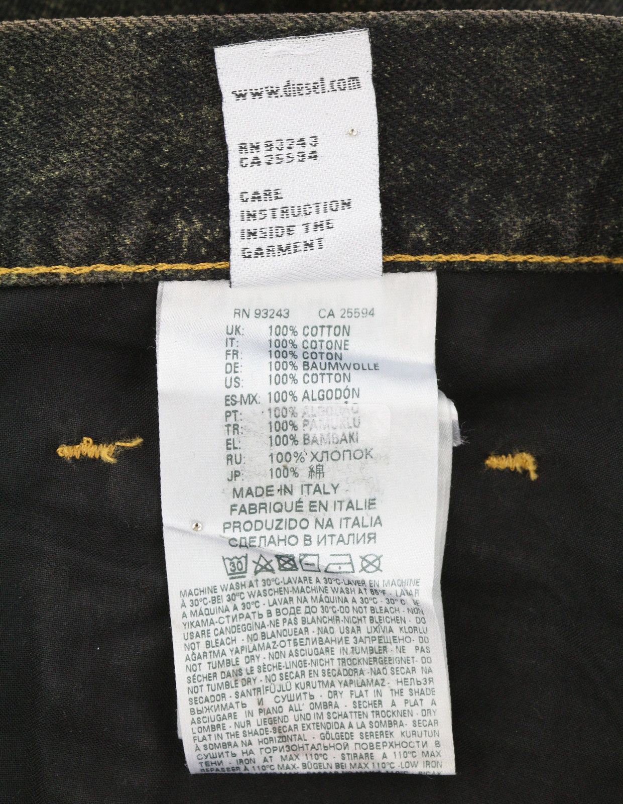 Diesel JIFER 084WE W32/L32 Black Faded Tapered Jeans 89129 Size US 32 / EU 48 - 9 Thumbnail