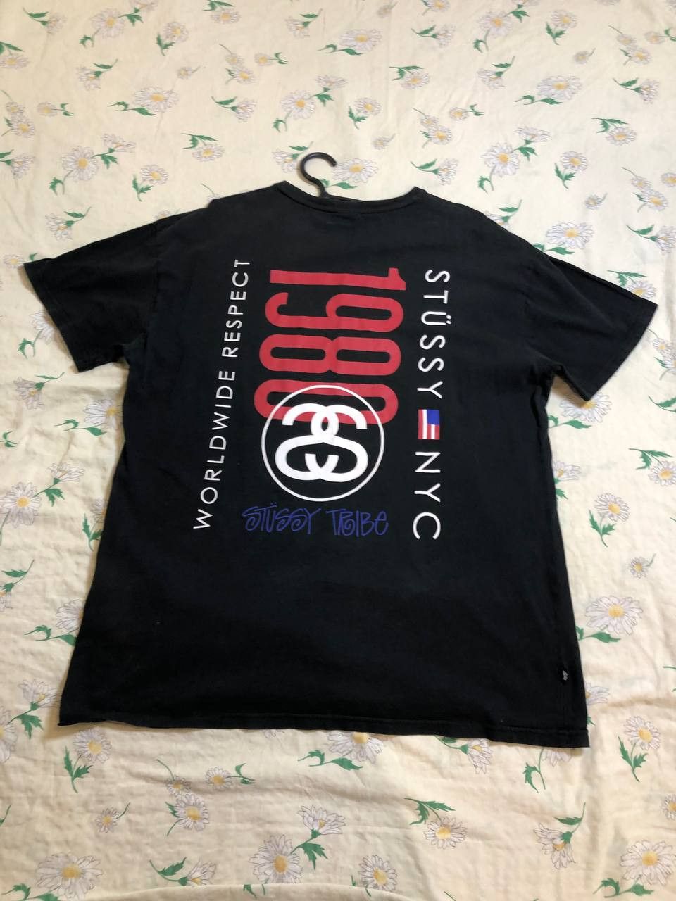 Stussy T-Shirt black Streetwear Y2K Stussy Vintage big print Size US L / EU 52-54 / 3 - 20 Thumbnail