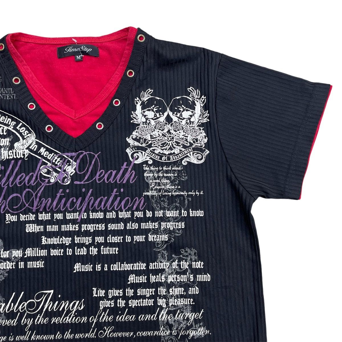 14th Addiction × If Six Was Nine × Le Grande Bleu (L.G.B.) Y2K Poem Time Step Gothic Grunge Punk Style Tee Ifsixwasnine Size US M / EU 48-50 / 2 - 5 Thumbnail