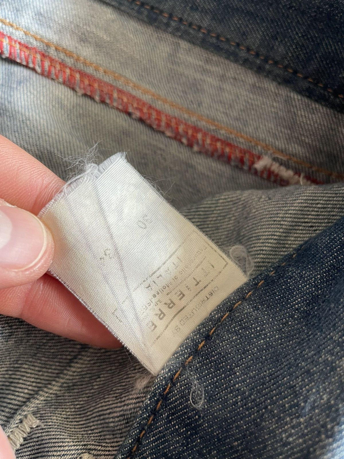 Other Vintage 90s Ferre Jeans Distressed Denim pants old rap rock Size US 30 / EU 46 - 9 Thumbnail