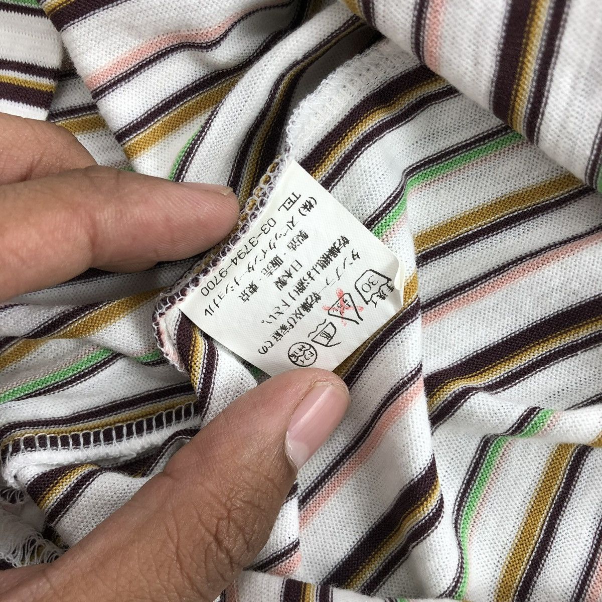 Tornado Mart 2000s Tornado Mart Japan Striped Multicolored Kmrii Lgb Tee Size US S / EU 44-46 / 1 - 8 Thumbnail
