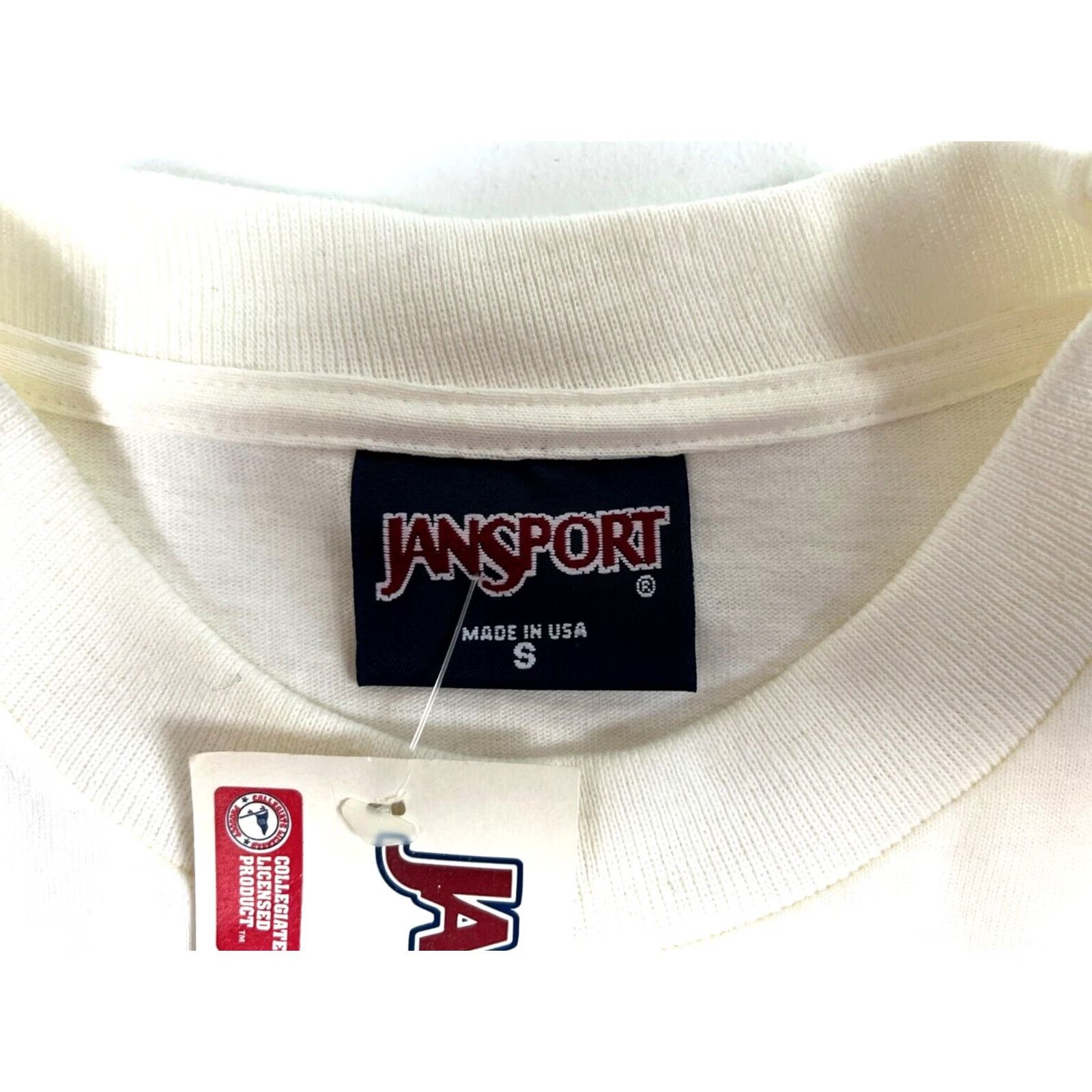 Jansport VINTAGE JansPort Penn State University Long Sleeve T-Shirt Unisex Adults S White 90s College Crew Neck Made in USA Size US S / EU 44-46 / 1 - 6 Thumbnail