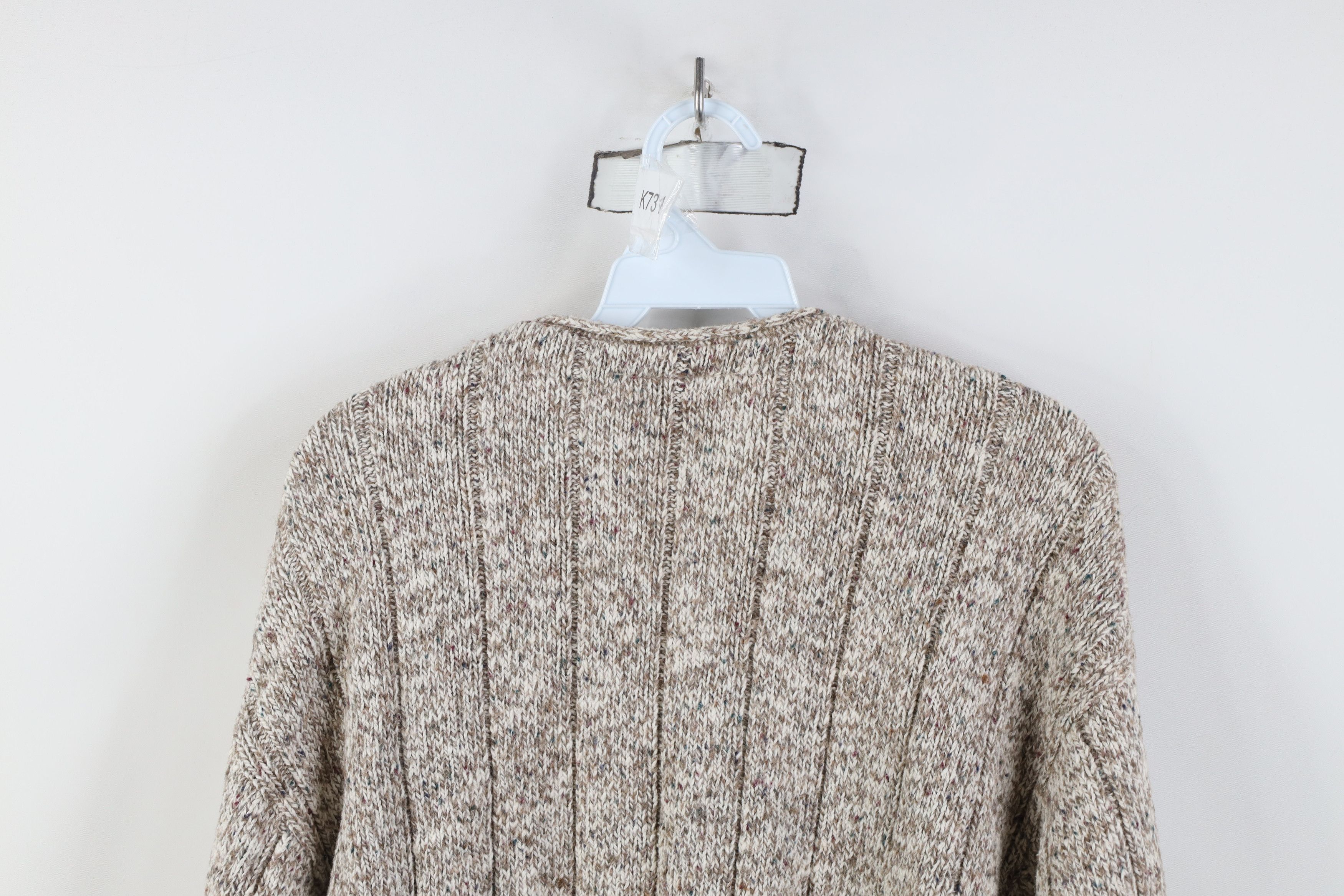 Vintage Vintage 90s Streetwear Marled Knit Henley Sweater Fleck Size L / US 10 / IT 46 - 11 Thumbnail