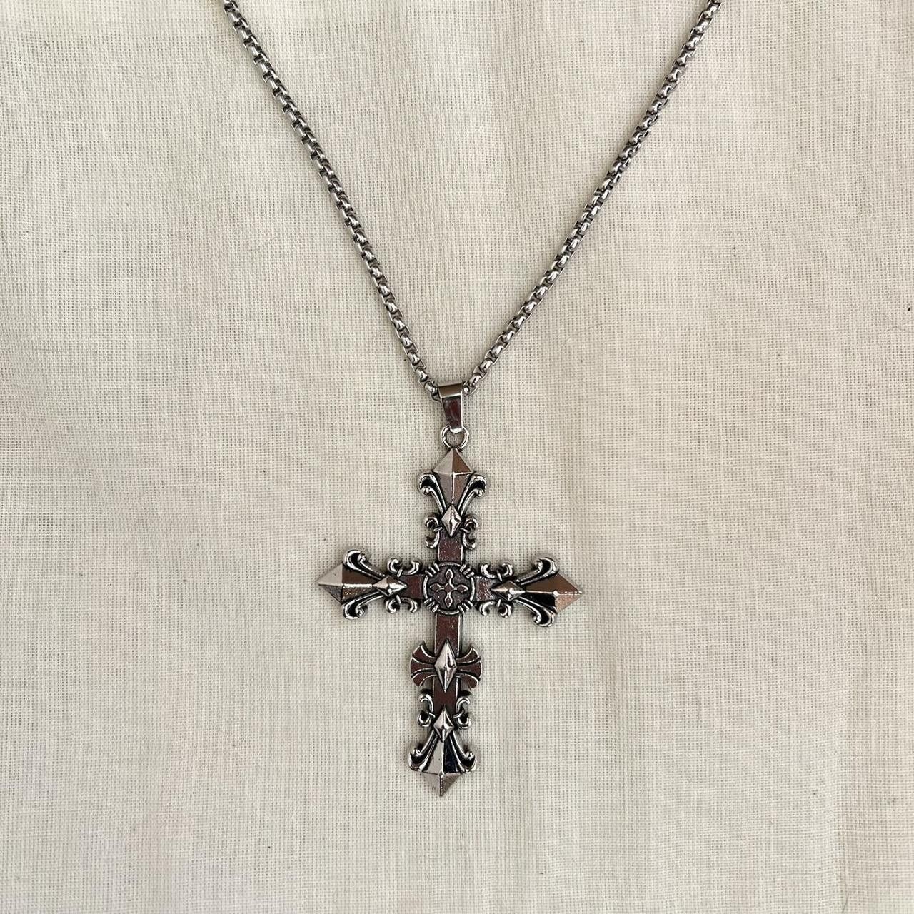 Japanese Brand y2k 2000s grunge heavy metal gothic cross pendant necklace Size ONE SIZE - 1 Thumbnail