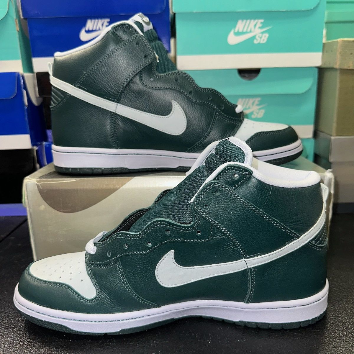 Nike Size 10.5 - Nike Sb Pro Dunk High Ghost Green 2003 Size US 10.5 / EU 43-44 - 2 Thumbnail