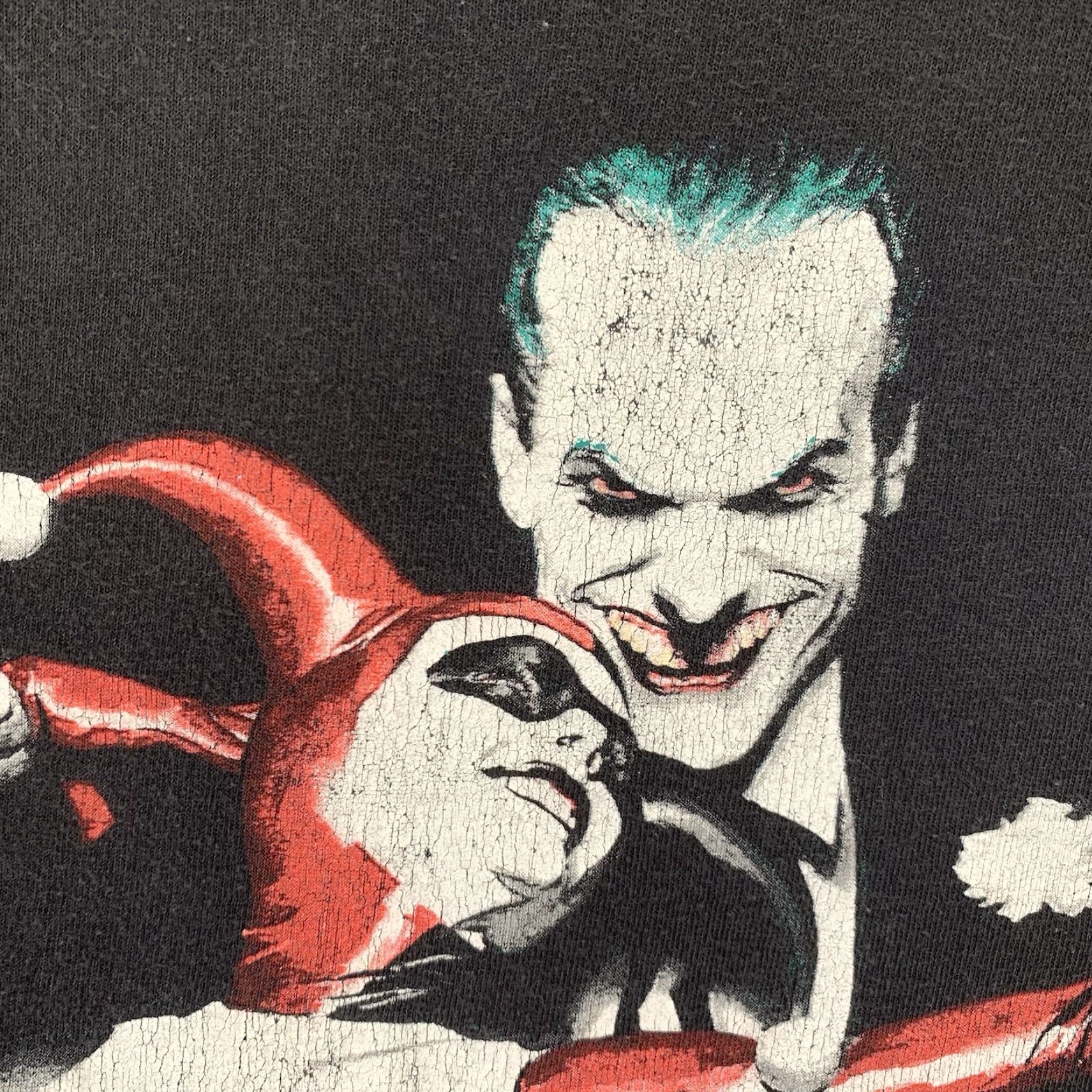 DC Comics VINTAGE Batman Joker Harley Quinn T-Shirt XL Black Graphic Print 90s Comics Mens Size US XL / EU 56 / 4 - 4 Thumbnail