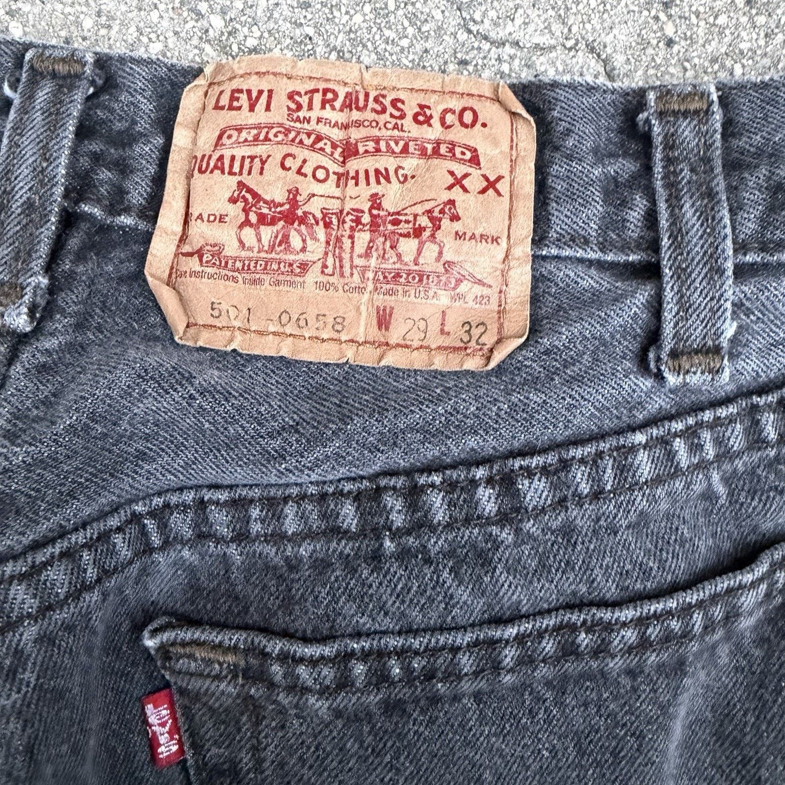 Levi's × Vintage Vintage 80s Levis 501 Faded Straight Black Denim Jeans 29x32 Size US 29 - 7 Thumbnail