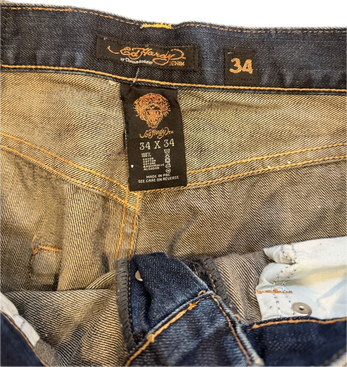Ed Hardy Ed Hardy Spelled Out Jeans Size US 34 / EU 50 - 5 Thumbnail