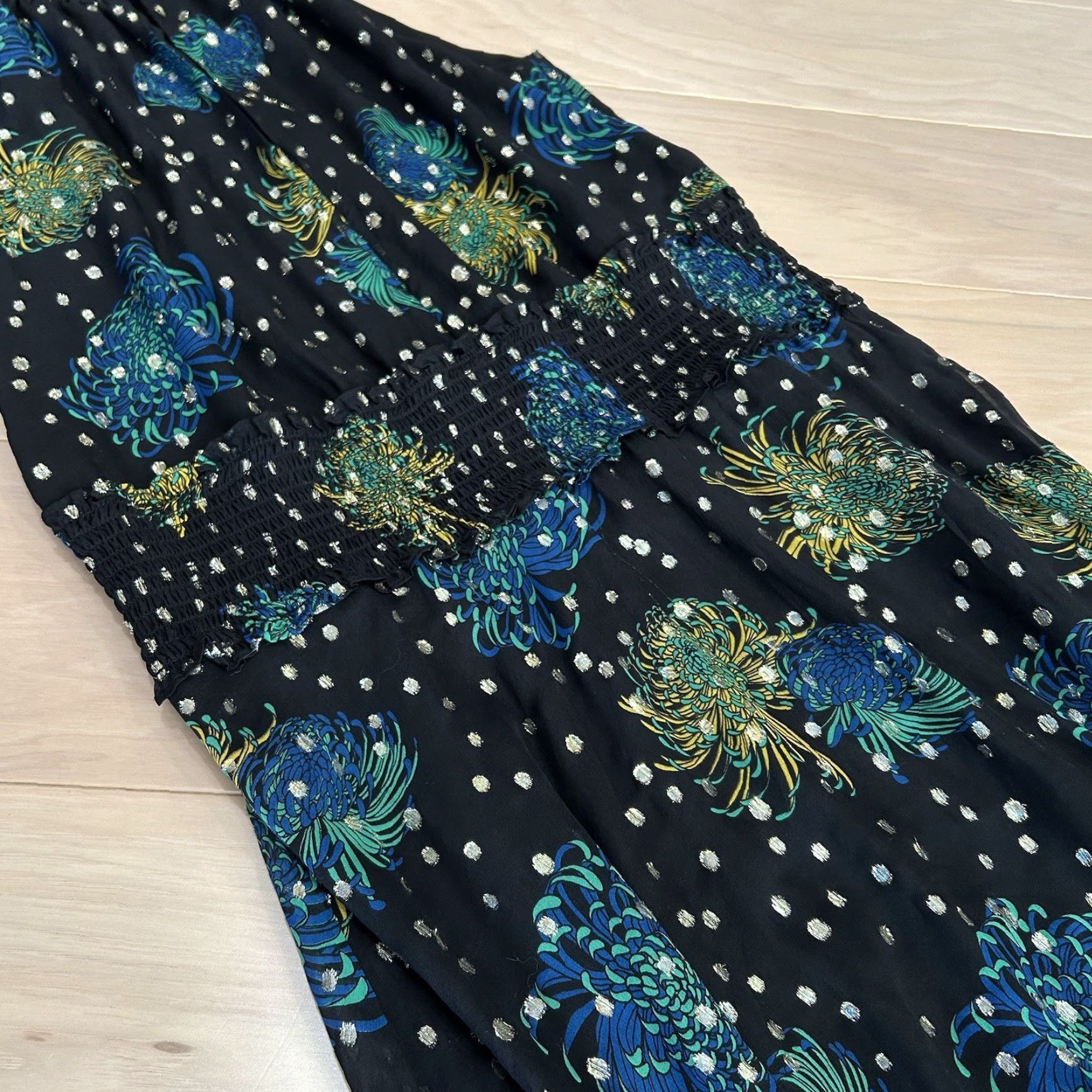 Vintage A.L.C. KAIA Dress Black Green Long Women’s 14 Size XL / US 12-14 / IT 48-50 - 2 Thumbnail