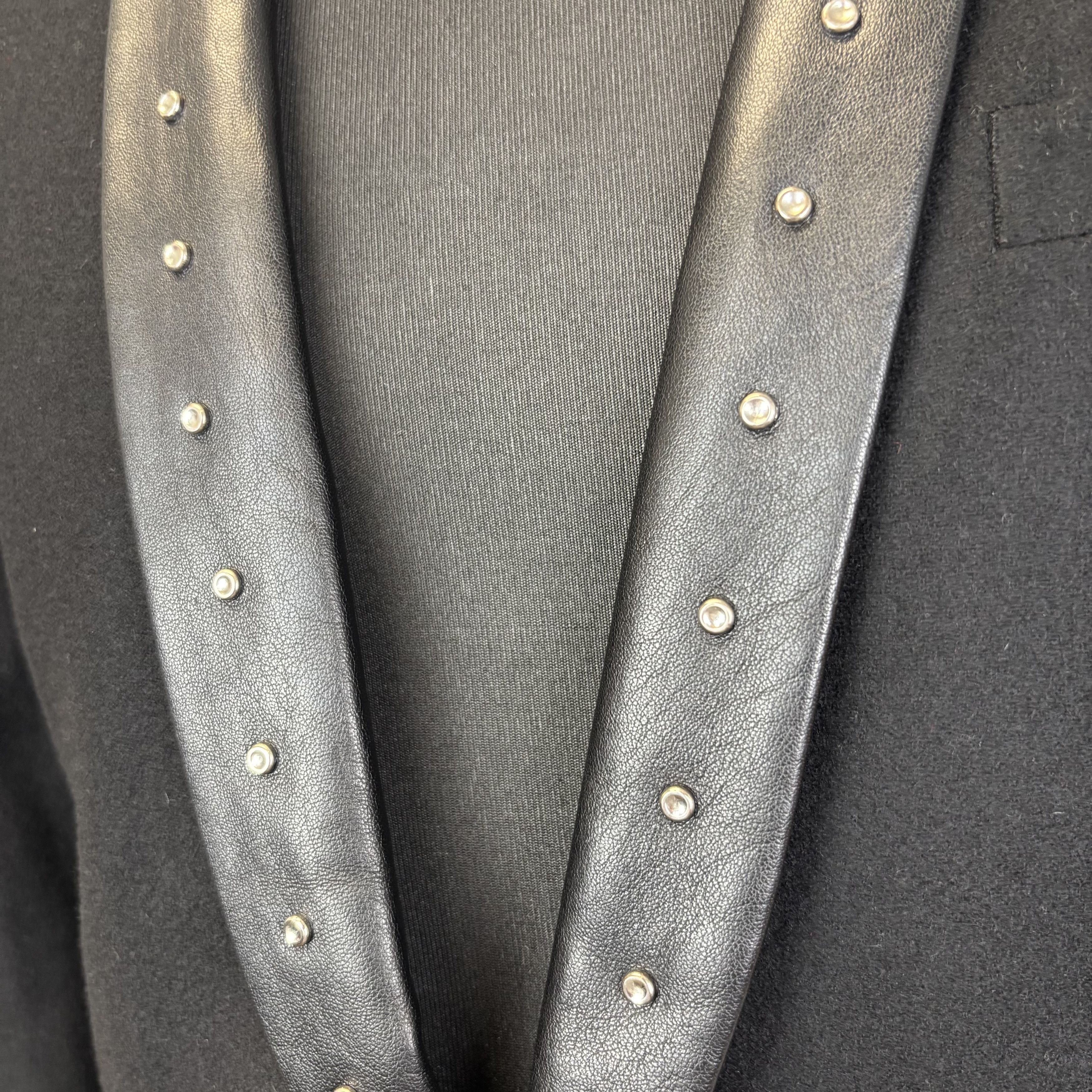 Saint Laurent Paris Saint Laurent Studded Collar Blazer Size 52R - 5 Thumbnail