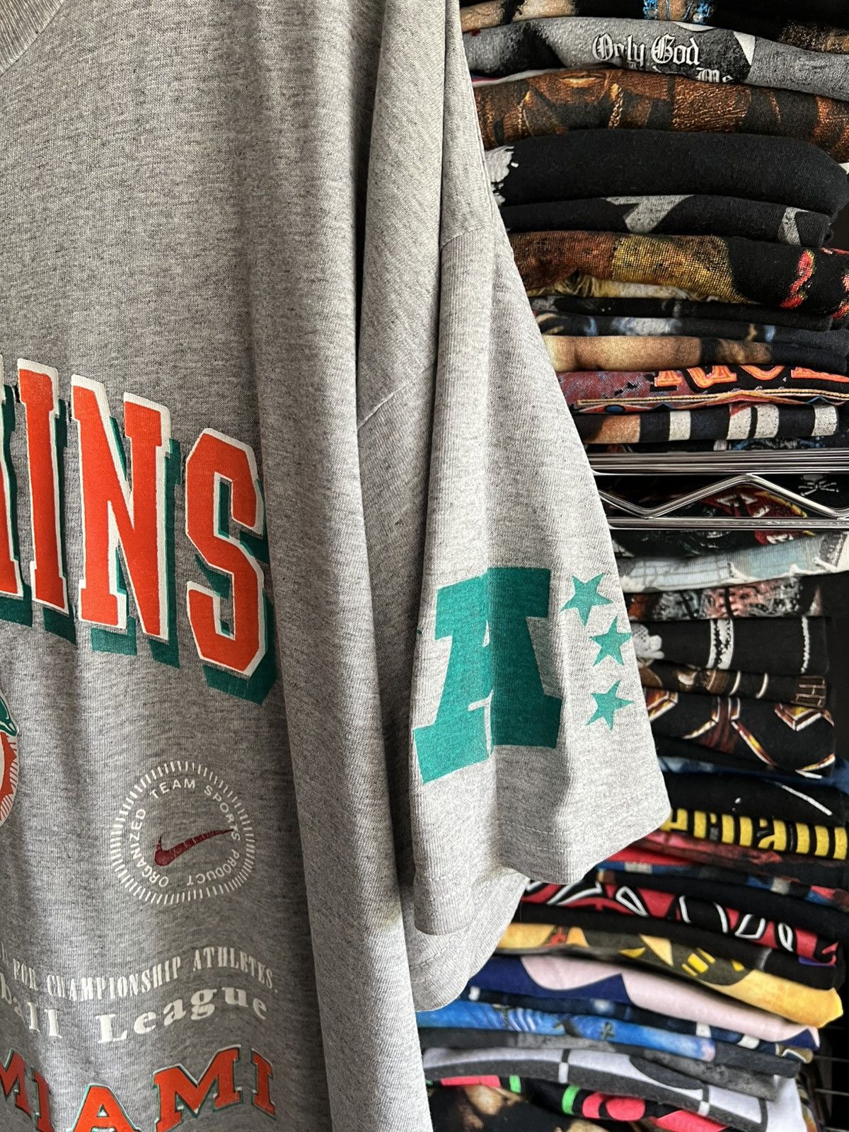 NFL 90s Miami Dolphins Bootleg Tultex Nike Tee Size US XL / EU 56 / 4 - 3 Thumbnail
