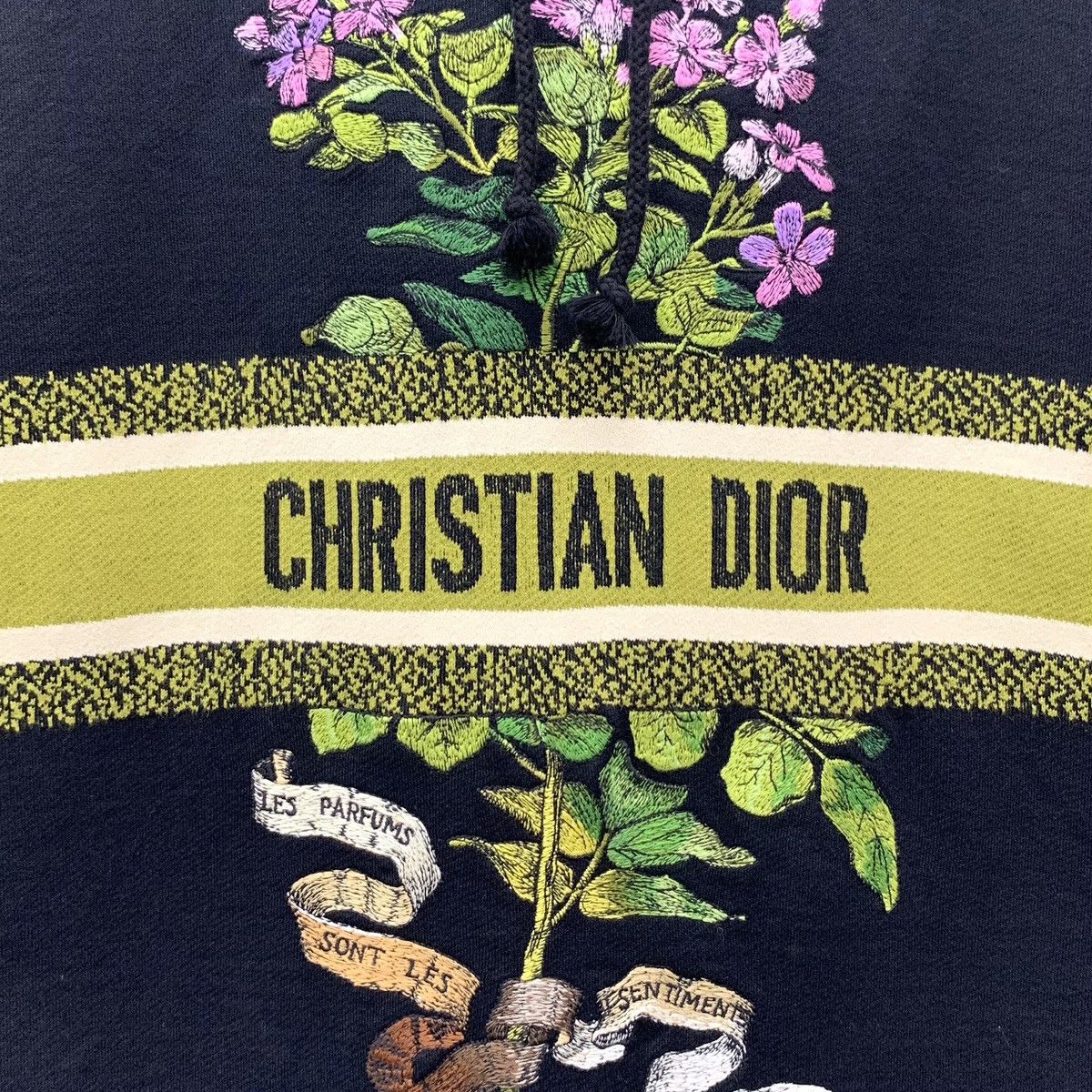 Dior Dior Black Floral Printed Hooded Sweatshirt K26WX Size XS / US 0-2 / IT 36-38 - 5 Thumbnail