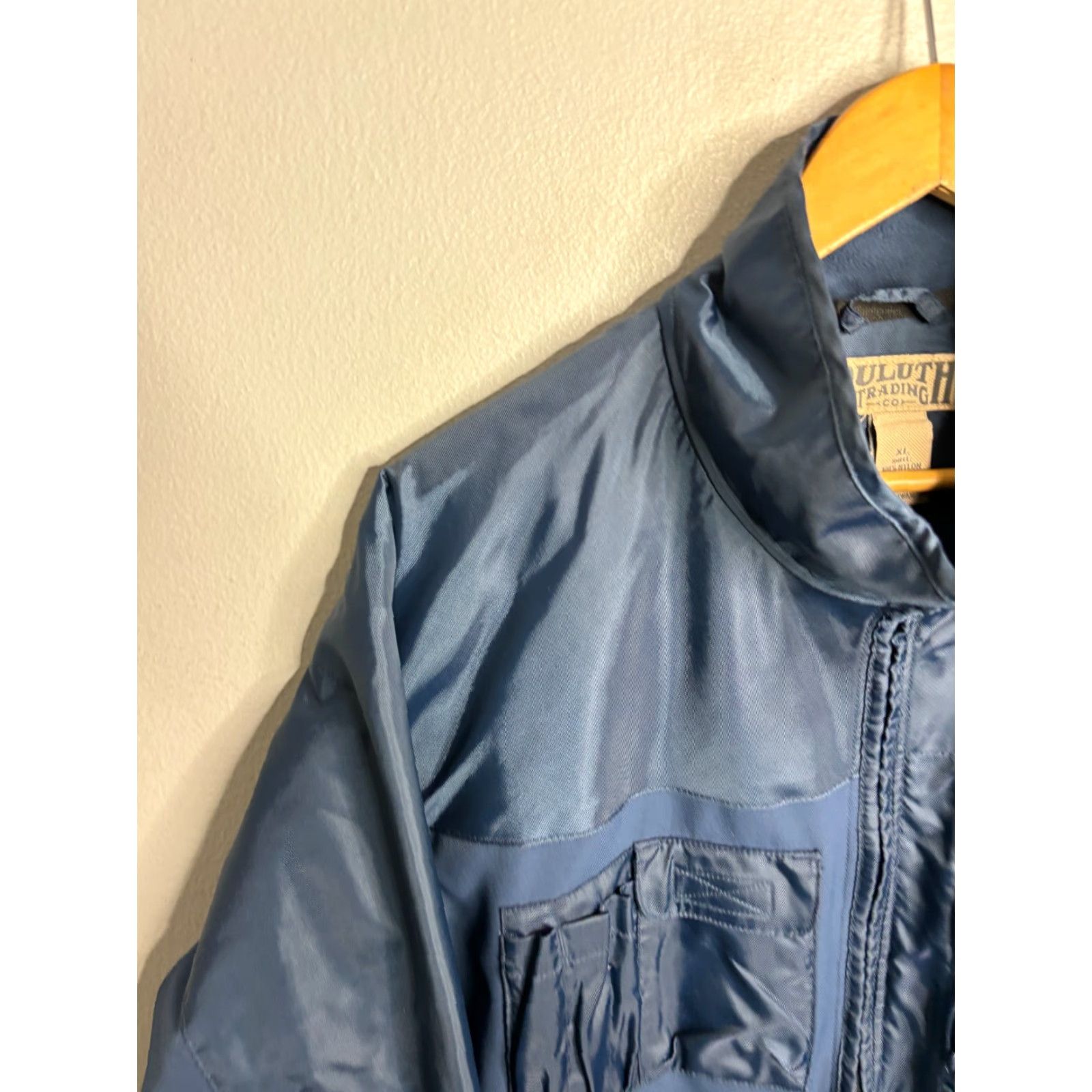 CO Duluth Trading Co Tradesmen Jacket Soft Shell Fleece Lined Nylon Zip Blue XL Mens Regular Jacket Size US XL / EU 56 / 4 - 2 Thumbnail