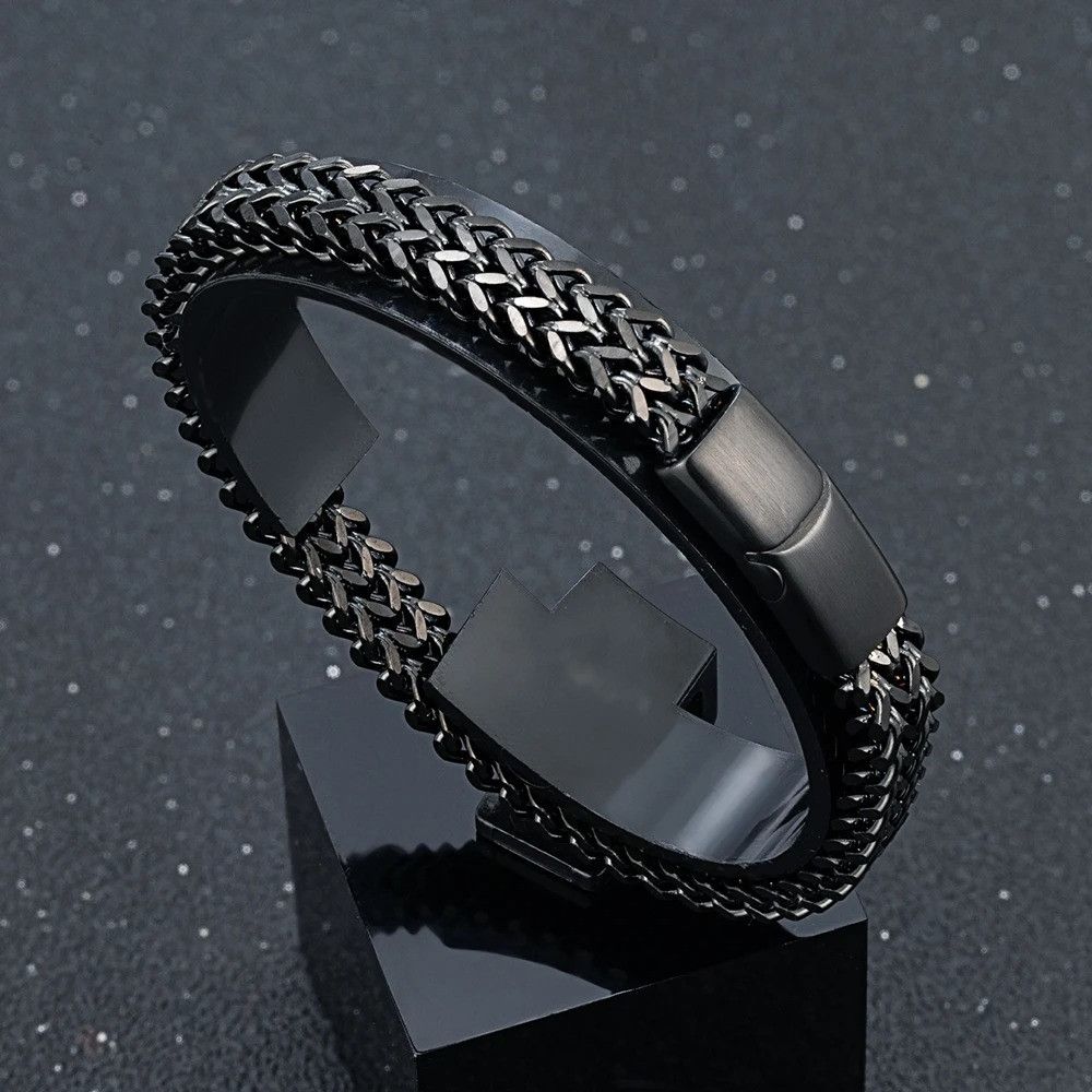 Other 8MM Curb Chain Link Bracelet Stainless Bangles Gift For Him Size ONE SIZE - 7 Thumbnail