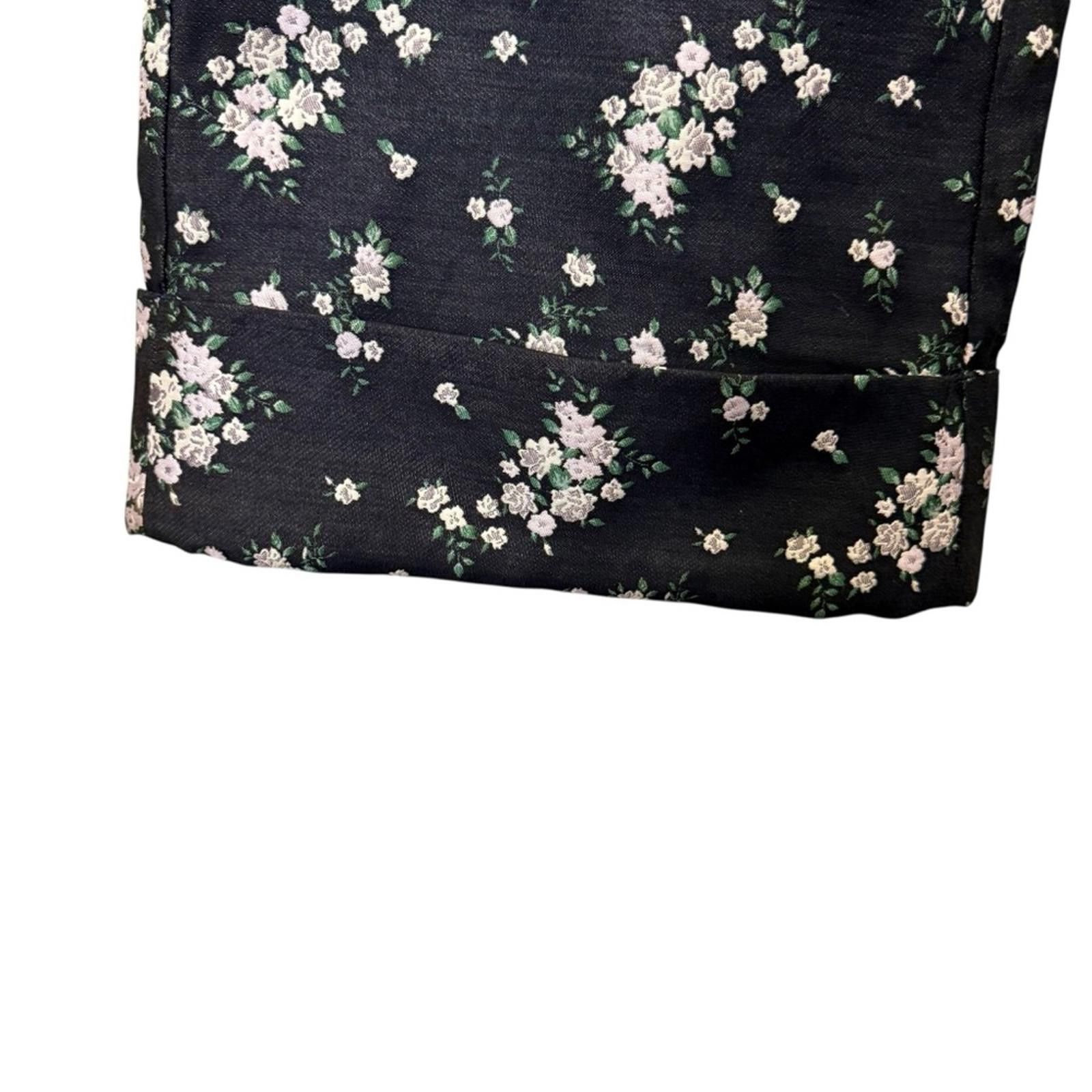 Other Christy Lynn Jacquard Floral Mallory Wide Leg Crop Pants sz6 Size 28" / US 6 / IT 42 - 3 Thumbnail