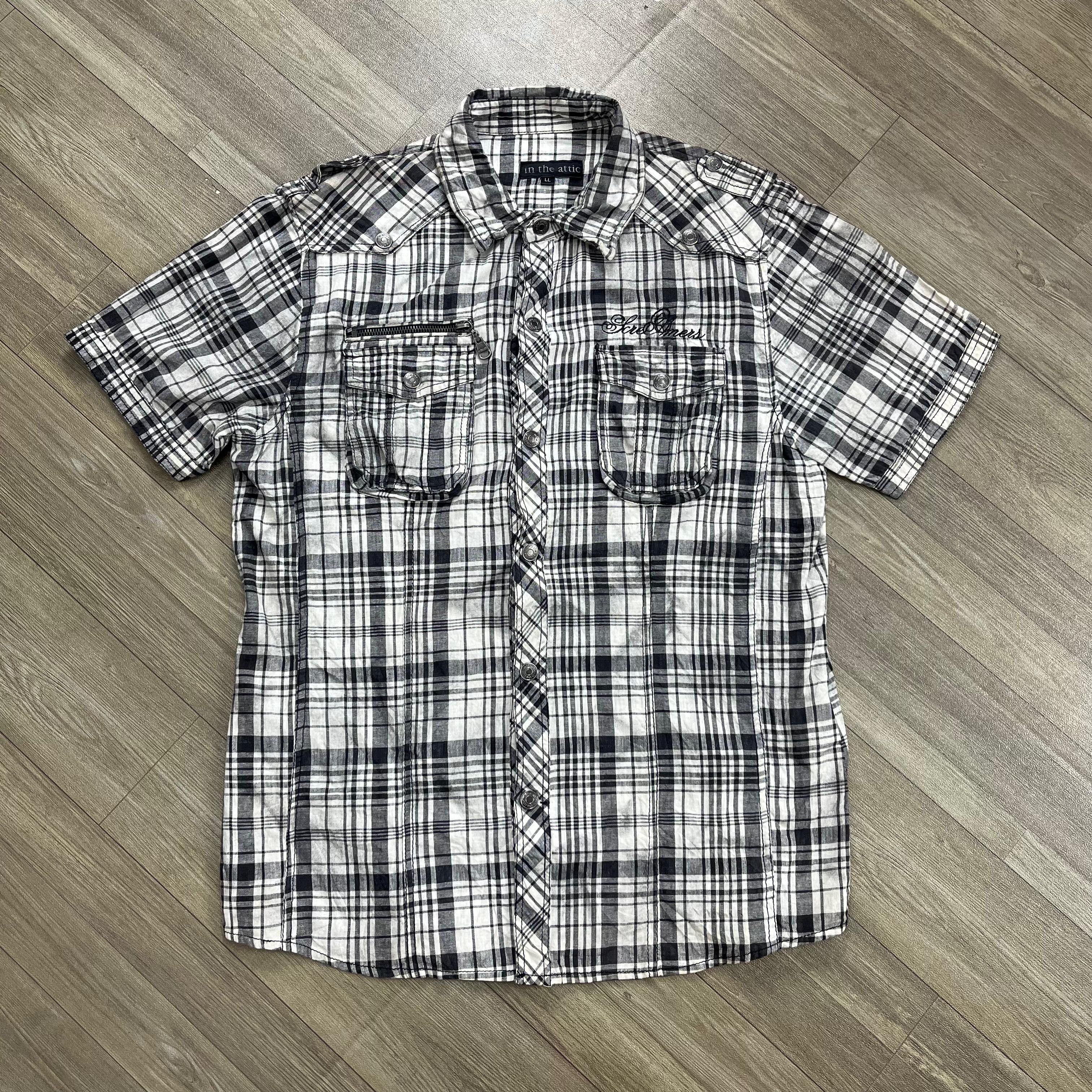 In The Attic 2000s In The Attic Plaid Grunge Gothic Punk Lgb Style Shirt Size US L / EU 52-54 / 3 - 1 Thumbnail