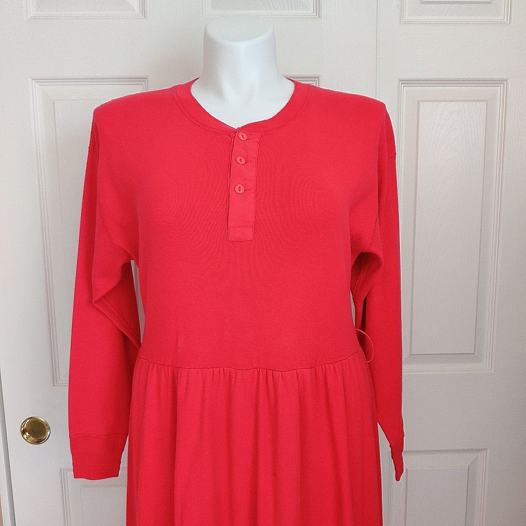 Ralph Lauren Vintage 80s Ralph Lauren Henley cotton maxi dress sz M Size M / US 6-8 / IT 42-44 - 2 Thumbnail