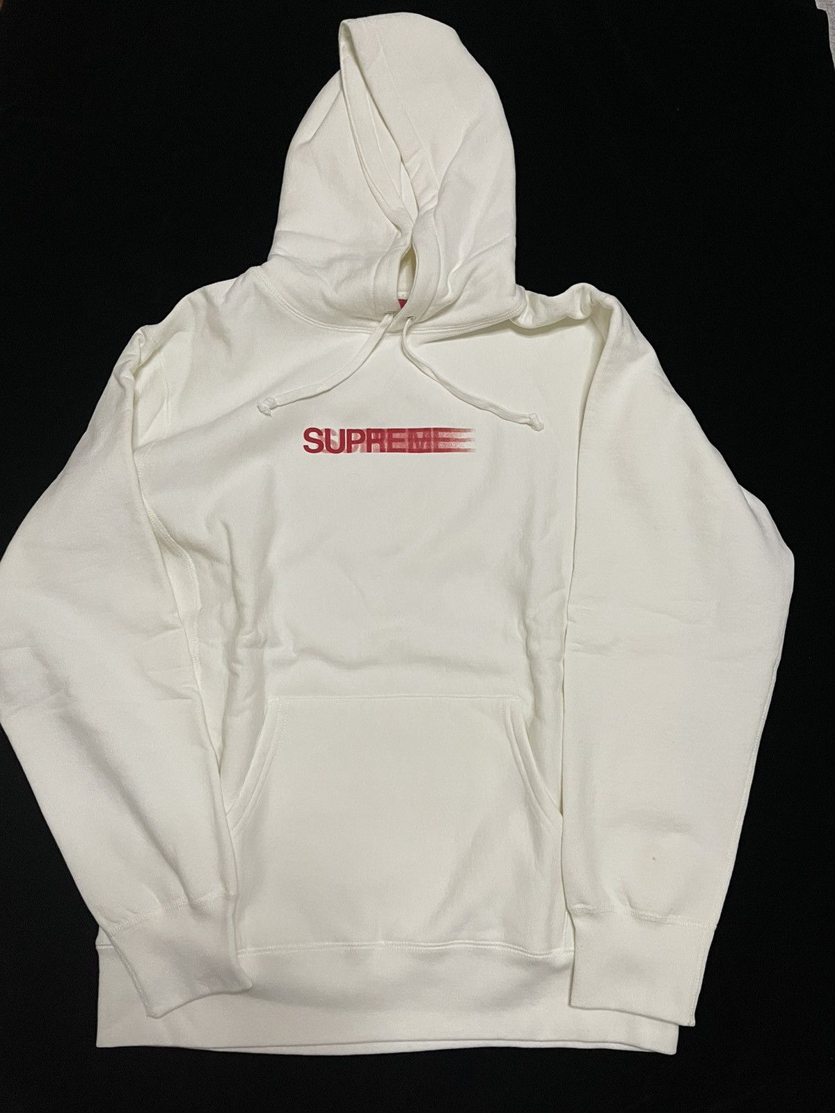 Supreme Supreme ss16 red on white motion logo hooded sweatshirt Size US XL / EU 56 / 4 - 1 Thumbnail