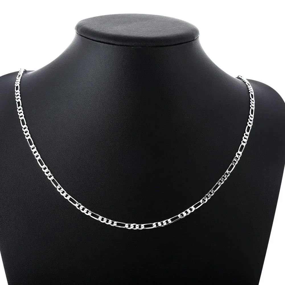 Vintage 925 Silver 4mm Chain Necklace Size ONE SIZE - 4 Thumbnail