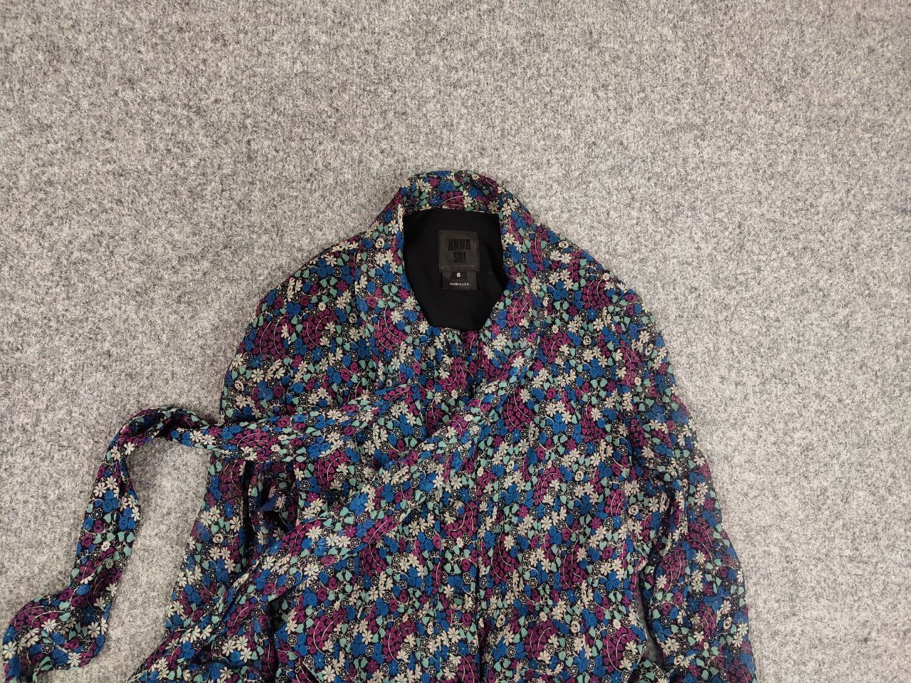 Anna Sui Anna Sui design mixed silk dress dolman Long sleeve tunik Size L / US 10 / IT 46 - 4 Thumbnail