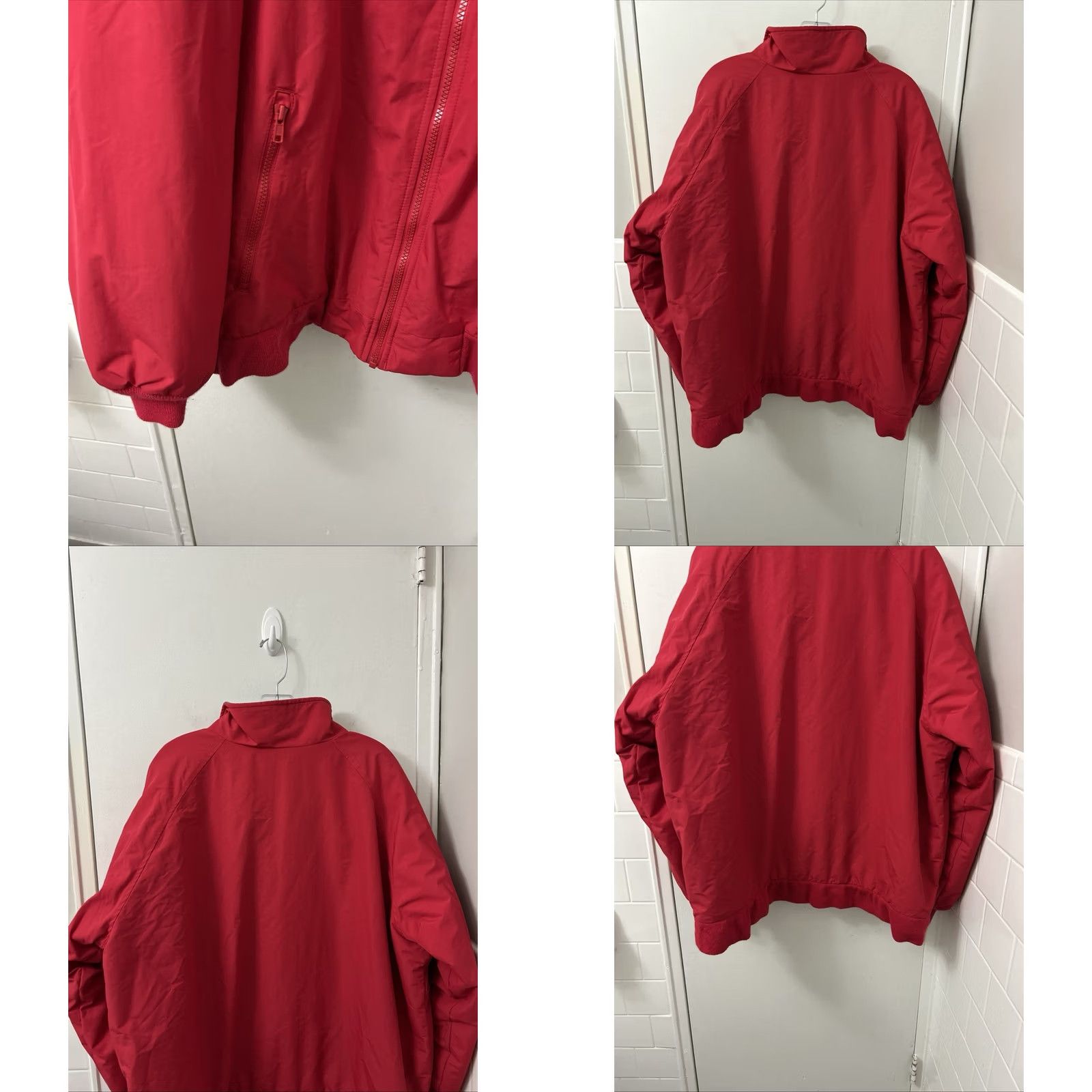 Lands' End Lands' End Squall Bomber Jacket Mens XL Red Fleece Lined Full Zip Pockets L/S Size US XL / EU 56 / 4 - 8 Thumbnail
