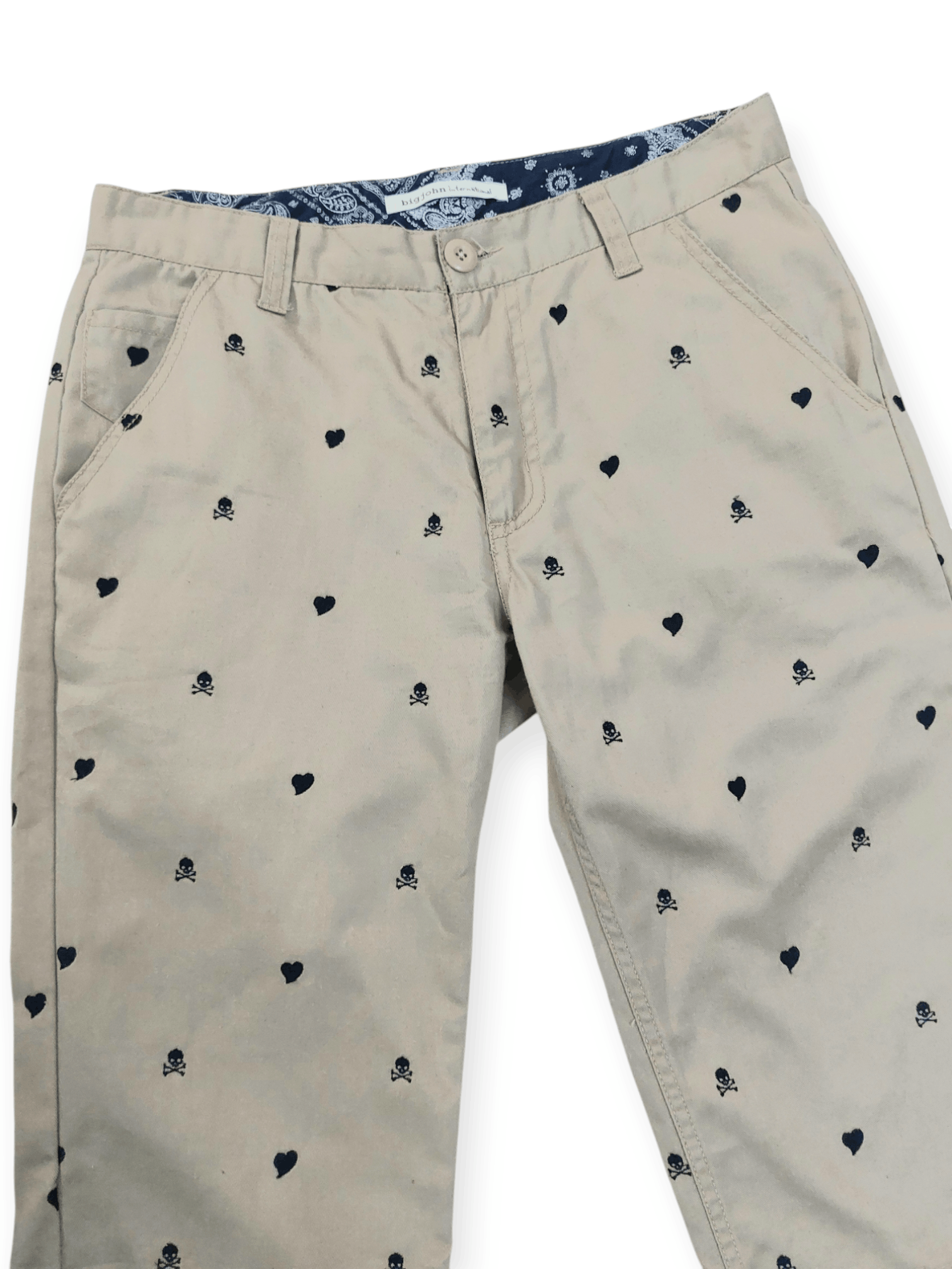 Big John International Embroidery Skulls & Love Cropped Pant