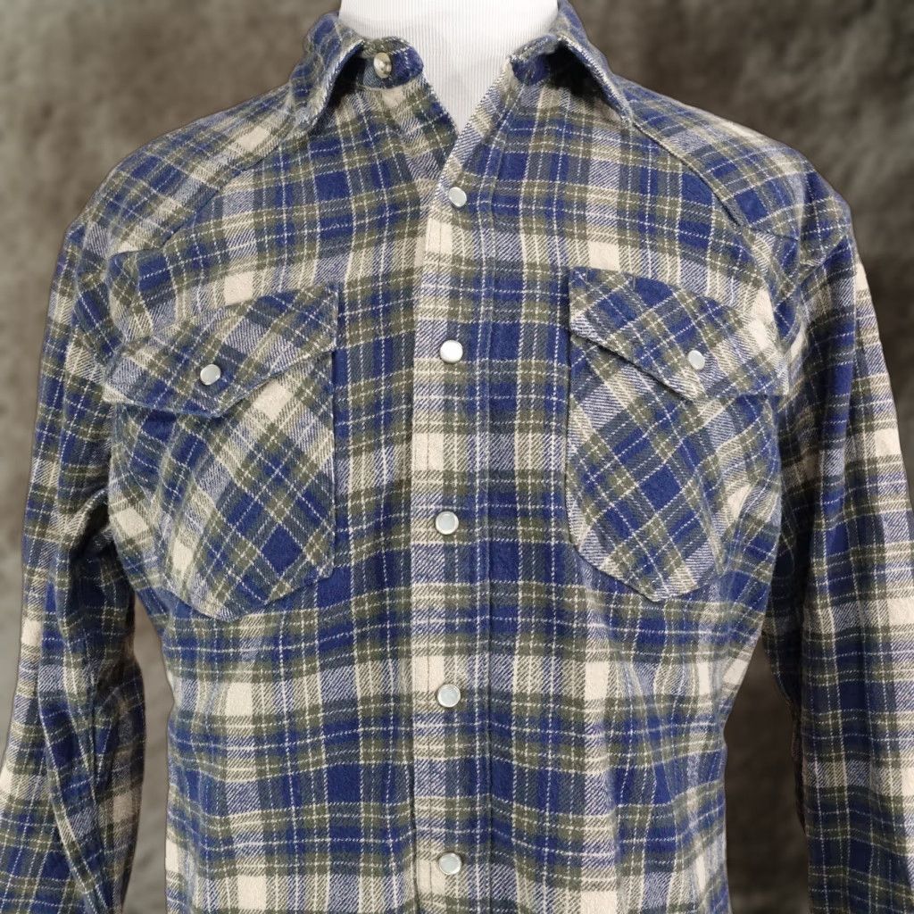 Vintage Vintage Key Men’s Long Sleeve Plaid Flannel Shirt Sz 2XL Fall Winter Casual Classic Button-up Heavy Cotton Size US XXL / EU 58 / 5 - 1 Thumbnail