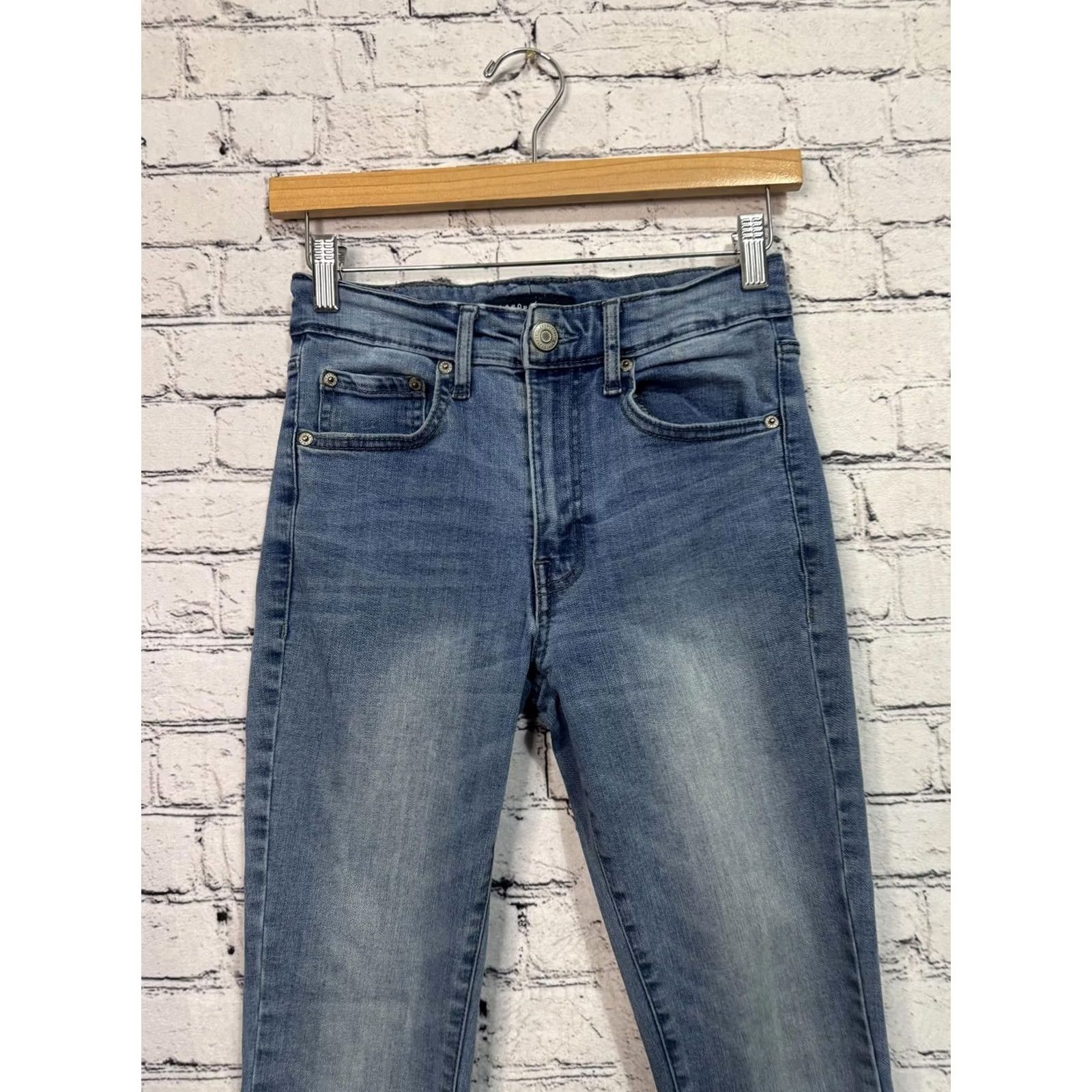 Vintage Aéropostale Women's Skinny Jeans Size 4 Petites Short 23x25 Blue Denim Jeans Mens? Size 40" / US 18 - 4 Thumbnail