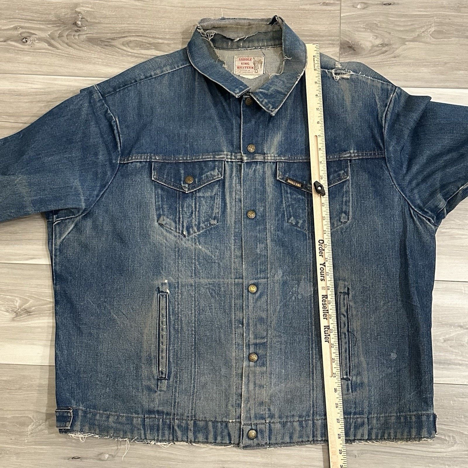 Saddlebred Vintage 70s Saddle King Western Denim Jacket Large Cowboy Size US L / EU 52-54 / 3 - 14 Thumbnail