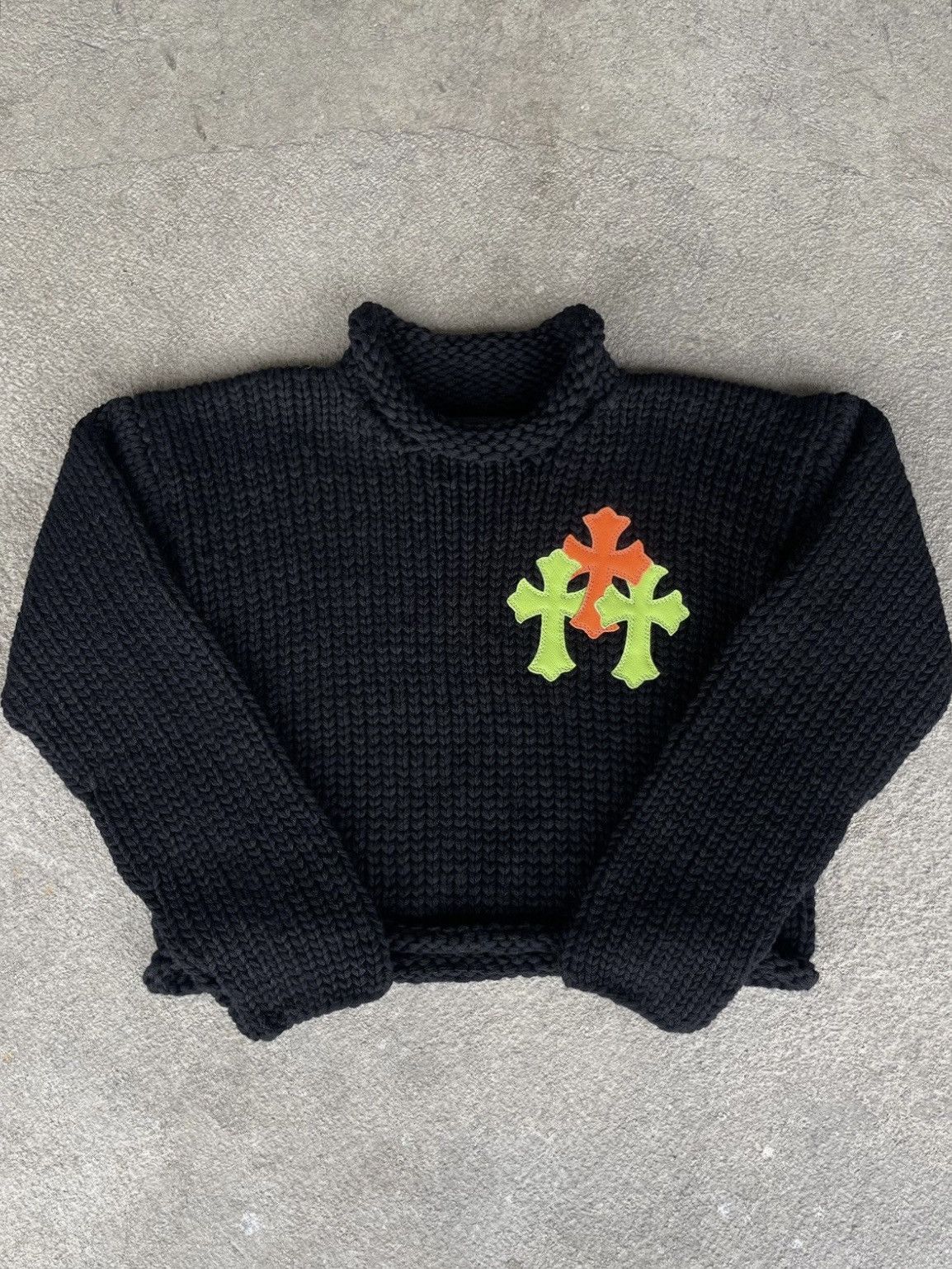 Chrome Hearts Chrome Hearts Knitted Triple Cross Patch Sweater Size US XS / EU 42 / 0 - 1 Thumbnail
