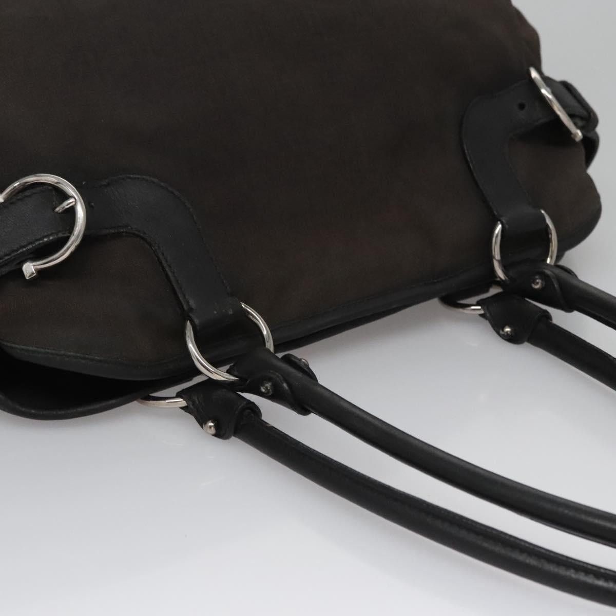 Salvatore Ferragamo Salvatore Ferragamo Hand Bag Canvas Leather Black Silver Size ONE SIZE - 6 Thumbnail