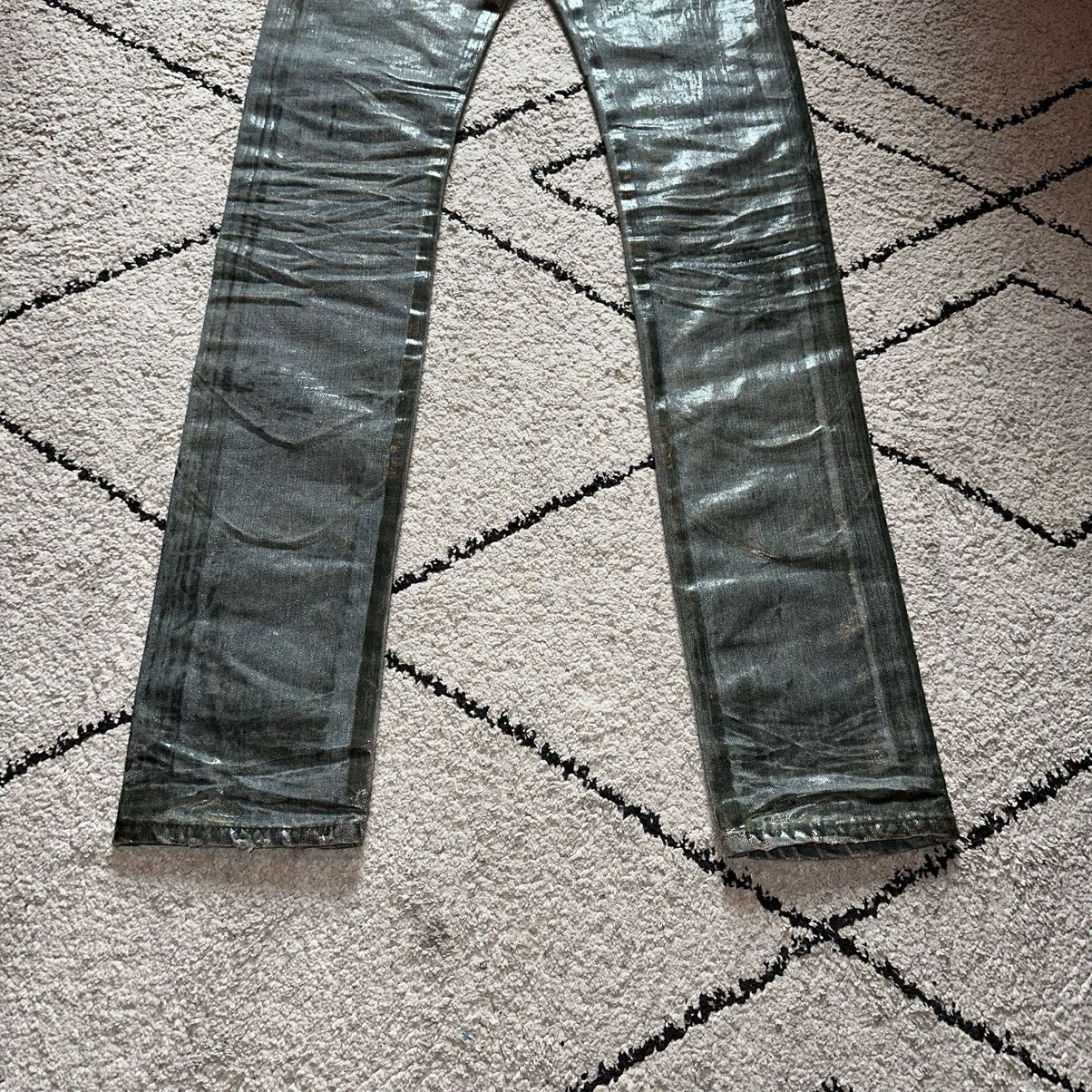 Dior Dior Homme Waxed Bleu Clair Jeans from SS2004 "Strip" Size US 29 - 8 Thumbnail