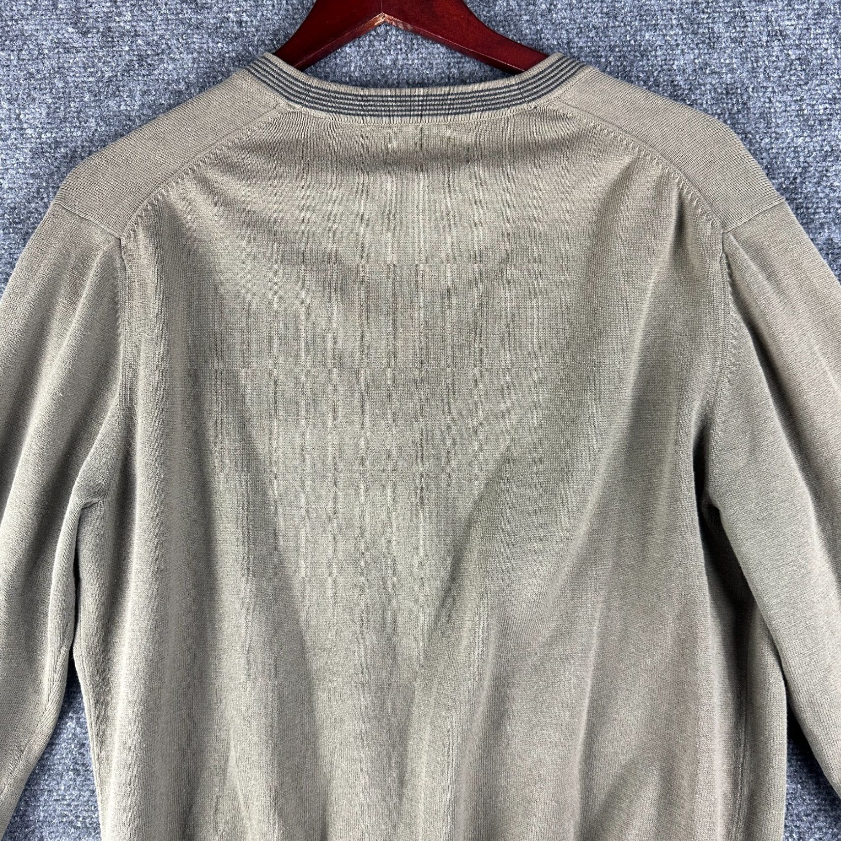 Vintage John Bartlett Sweater Cardigan Mens L Green Cotton Button Up Long Sleeve Regular Knit V-Neck Classic Modern Vintage: No Size US L / EU 52-54 / 3 - 8 Thumbnail