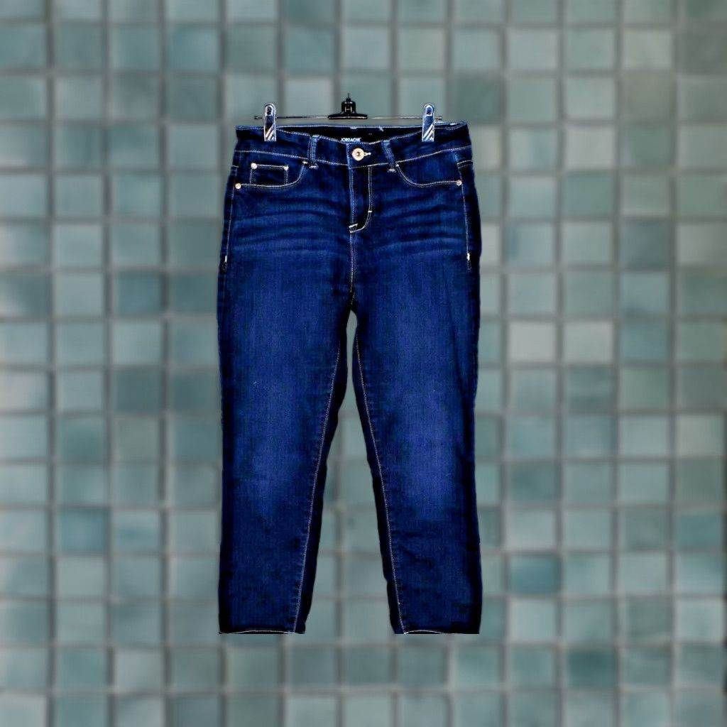 Jordache Jordache Jeans Women's Size 6 Blue Crop Super Skinny Denim 28X23 5-Pocket Logo Rise Mid Zip Size 28" / US 6 / IT 42 - 1 Thumbnail