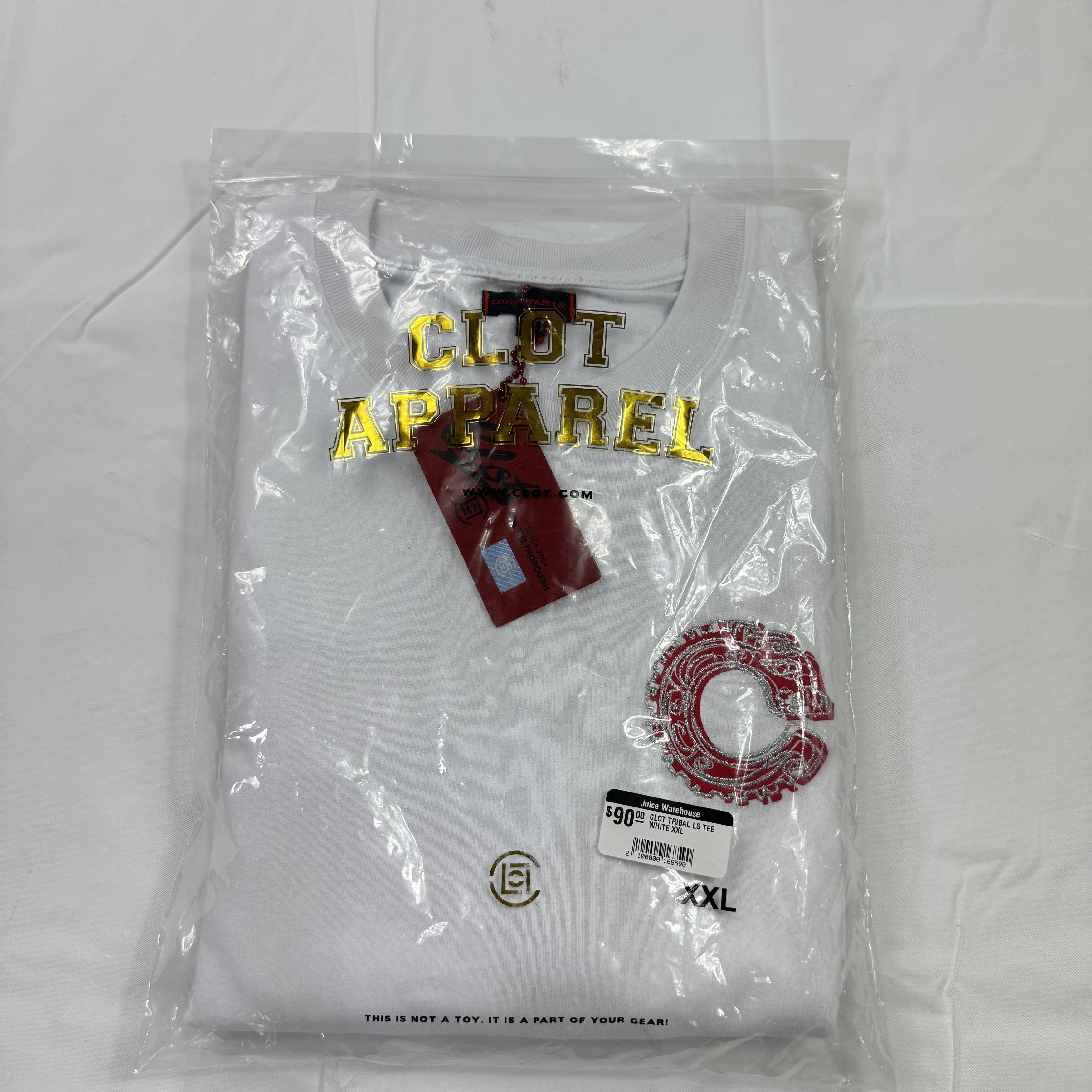 CLOT CLOT Dragon Logo Long Sleeve Graphic T-Shirt White Red XXL Size US XXL / EU 58 / 5 - 11 Thumbnail