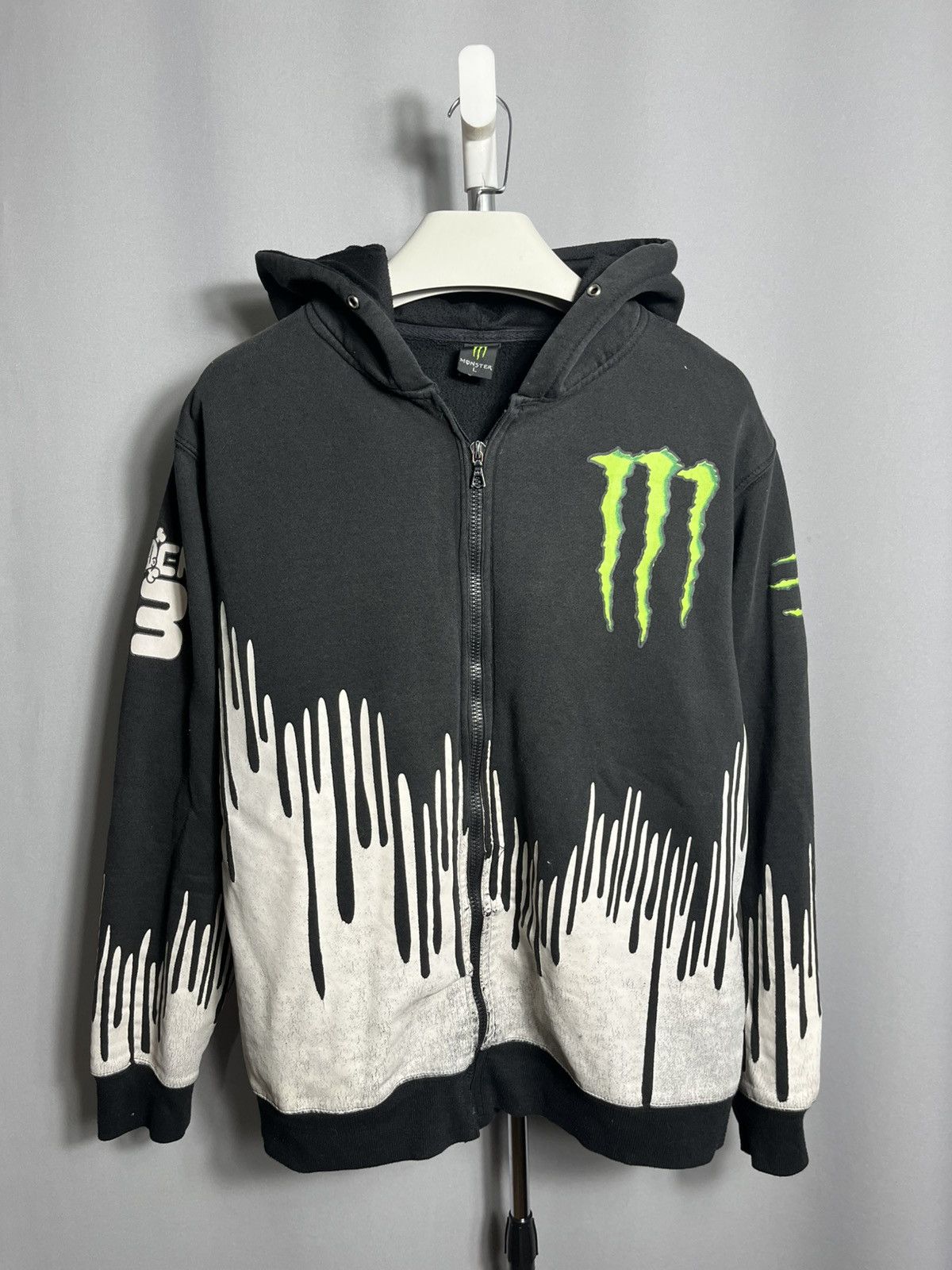 Other Monster Energy Block 43 hoodie vintage 90s RIRI mens black Size US L / EU 52-54 / 3 - 1 Thumbnail