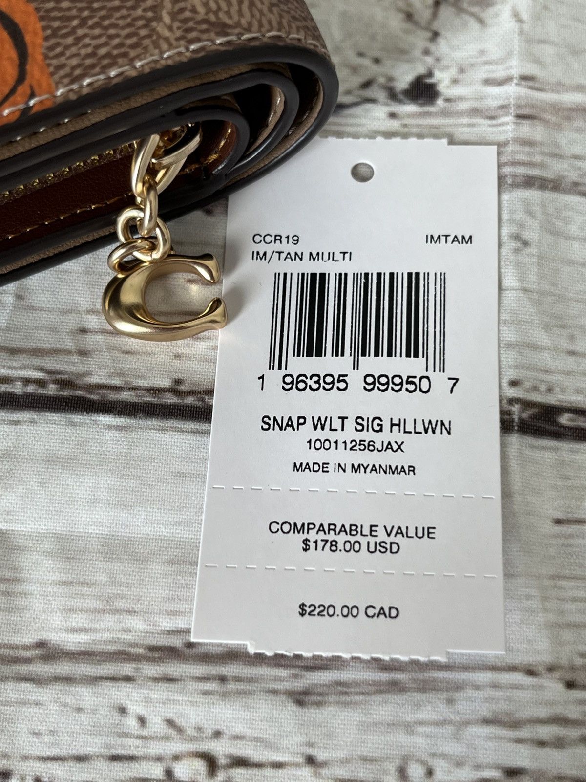 Coach Coach Snap Wallet In Signature Canvas With Halloween Print Size ONE SIZE - 5 Thumbnail