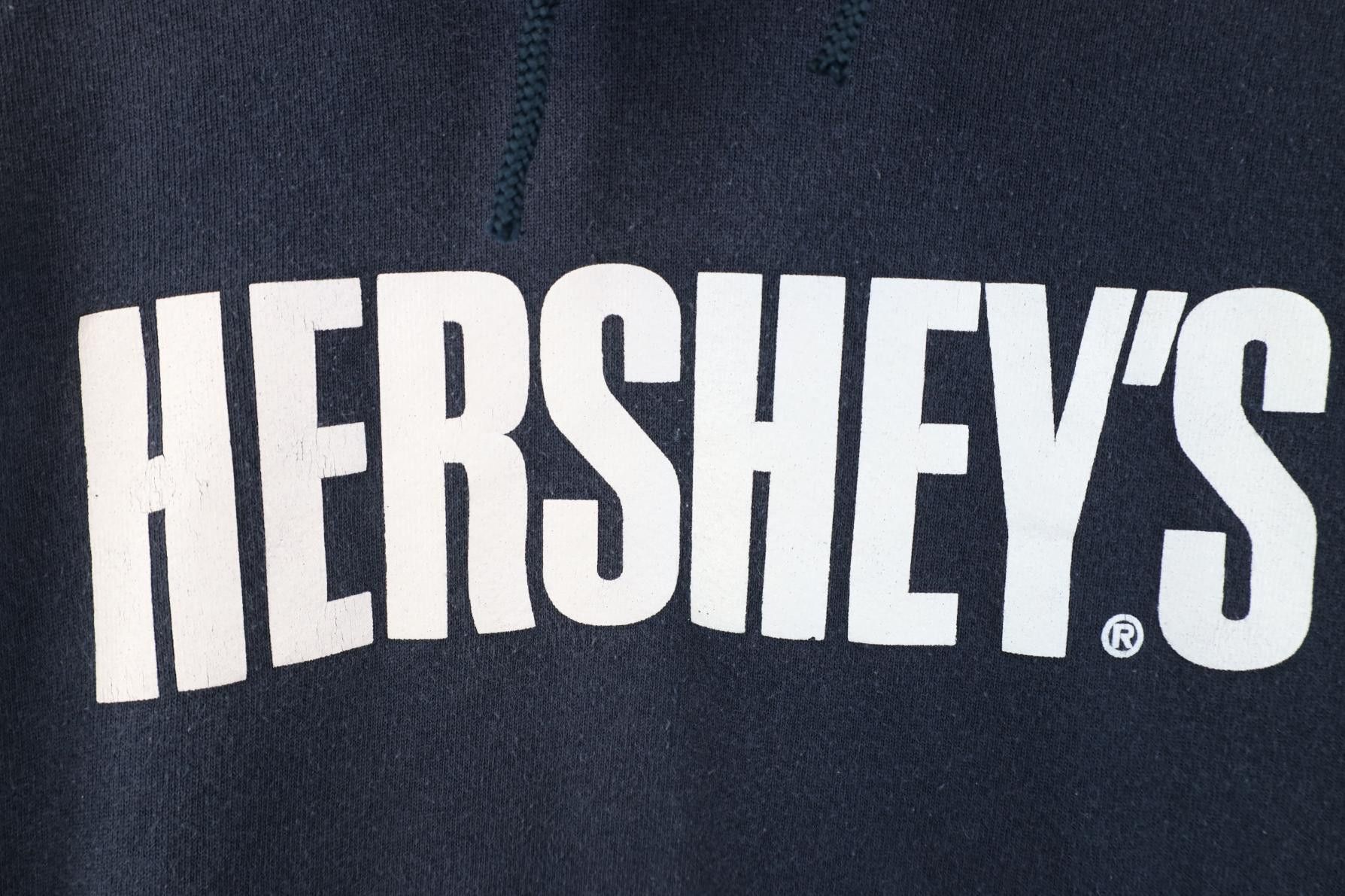 Vintage Vintage 90s Hersheys Chocolate Hoodie Sweatshirt Blue Size US M / EU 48-50 / 2 - 4 Thumbnail