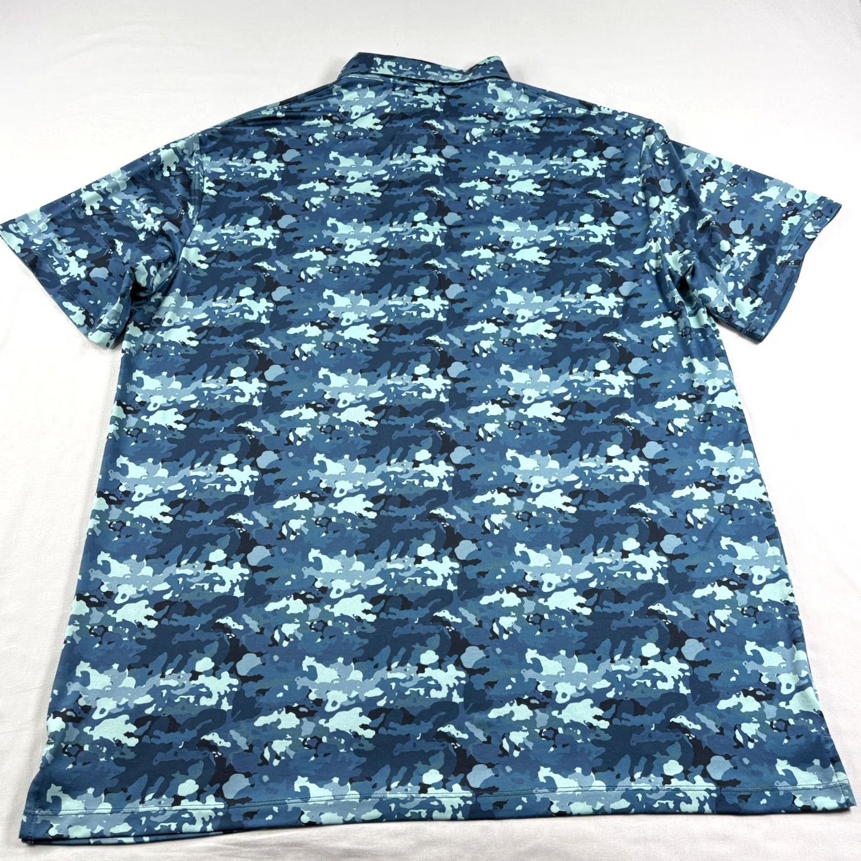 Vintage Aces Pins Polo Shirt Mens 2XL Blue Camo Golf Performance Stretch Shirt Size US XXL / EU 58 / 5 - 7 Thumbnail